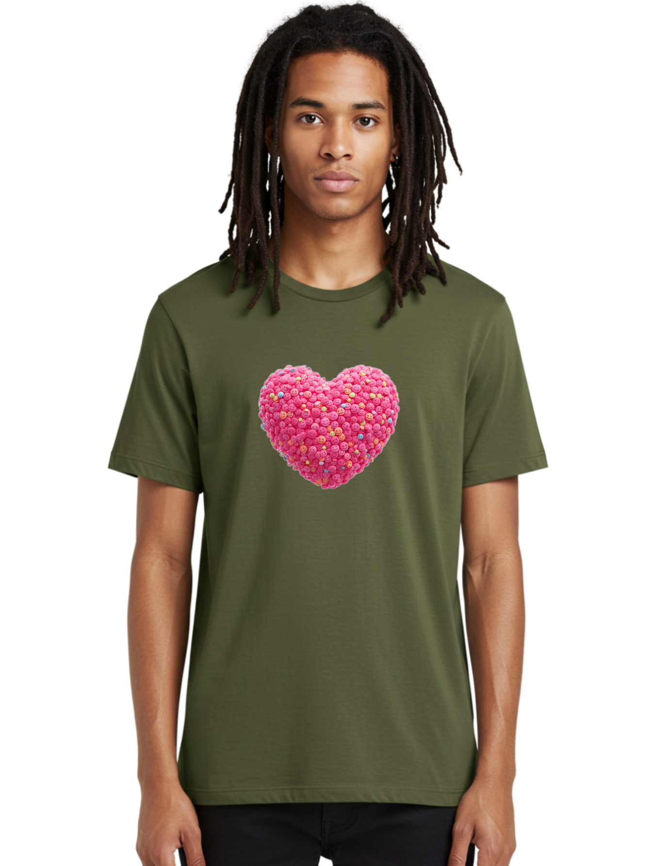 Smiley-Heart-1 Men'S Graphic Tee, 100% Cotton, Comfortable Casual Summer Wear, Machine Washable, Vintage Camera, Old Camera, Antique Camera, Black Camera, Classic Photography, Photography Equipment, Nostalgic Device, Film Camera, Camera Art Baj772