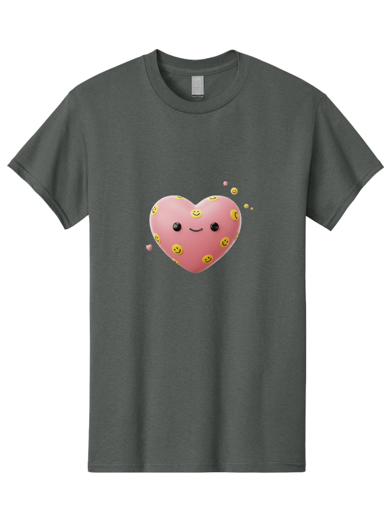Smiley-Heart-2 Men'S Graphic Tee, 100% Cotton, Comfortable Casual Summer Wear, Machine Washable, Vintage Camera, Old Camera, Antique Camera, Black Camera, Classic Photography, Photography Equipment, Nostalgic Device, Film Camera, Camera Art Baj773