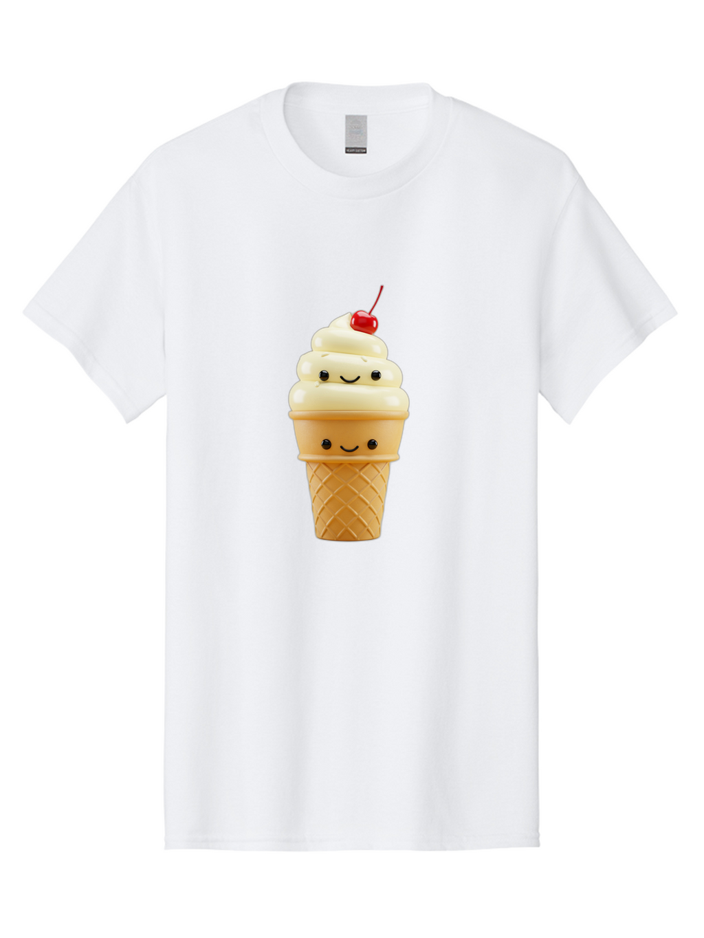 Smiling-Ice-Cream-1 Men'S Graphic Tee, 100% Cotton, Comfortable Casual Summer Wear, Machine Washable, Vintage Camera, Old Camera, Antique Camera, Black Camera, Classic Photography, Photography Equipment, Nostalgic Device, Film Camera, Baj778