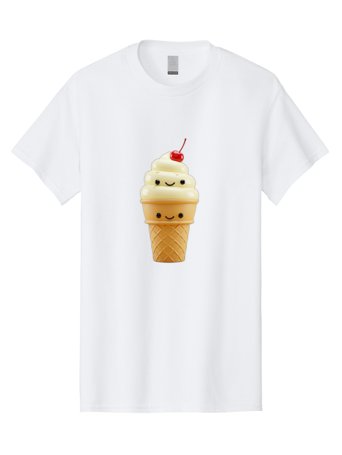 Smiling-Ice-Cream-1 Men'S Graphic Tee, 100% Cotton, Comfortable Casual Summer Wear, Machine Washable, Vintage Camera, Old Camera, Antique Camera, Black Camera, Classic Photography, Photography Equipment, Nostalgic Device, Film Camera, Baj778