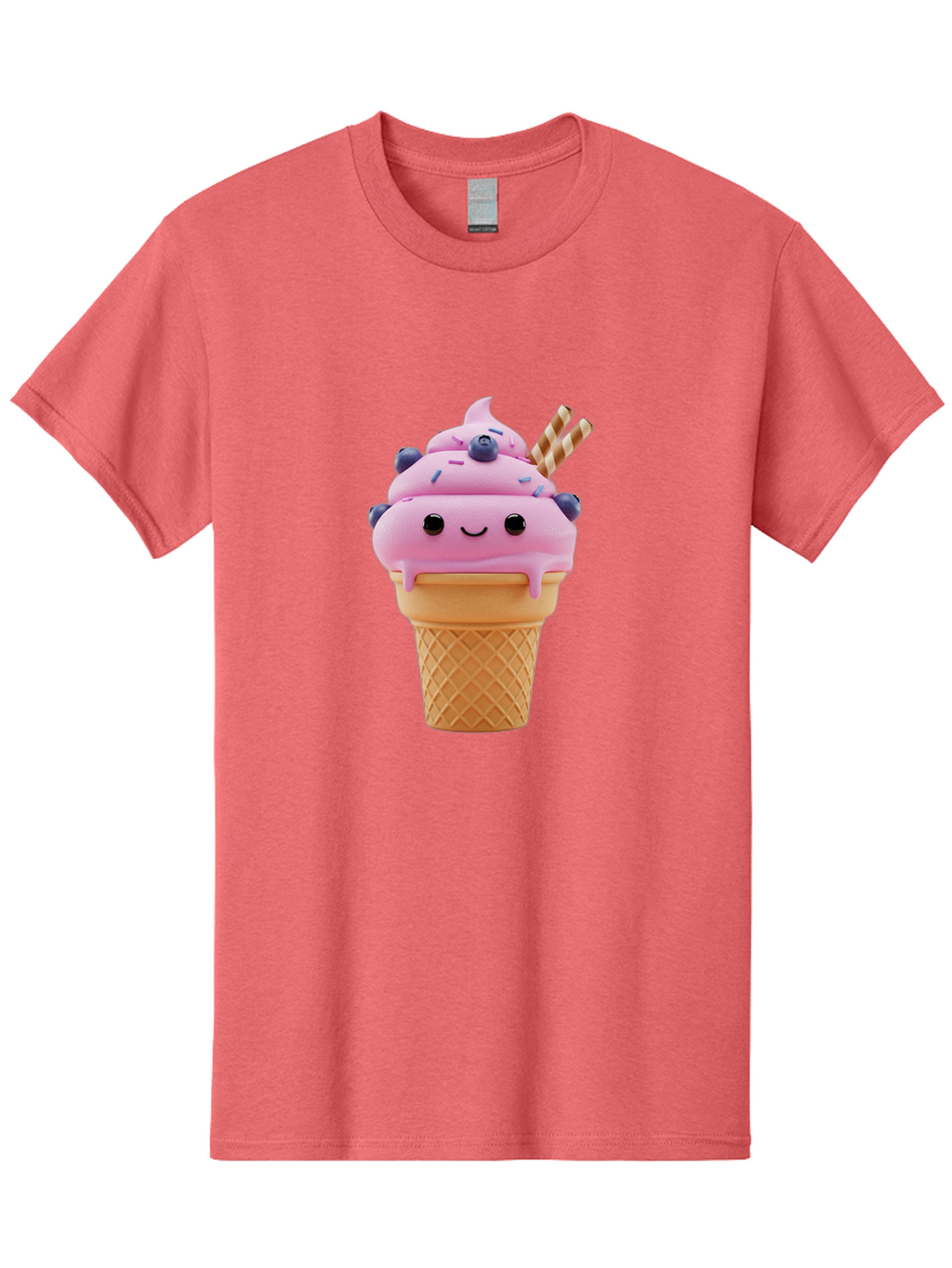 Smiling-Ice-Cream-3 Men'S Graphic Tee, 100% Cotton, Comfortable Casual Summer Wear, Machine Washable, Vintage Camera, Old Camera, Antique Camera, Black Camera, Classic Photography, Photography Equipment, Nostalgic Device, Film Camera, Baj780