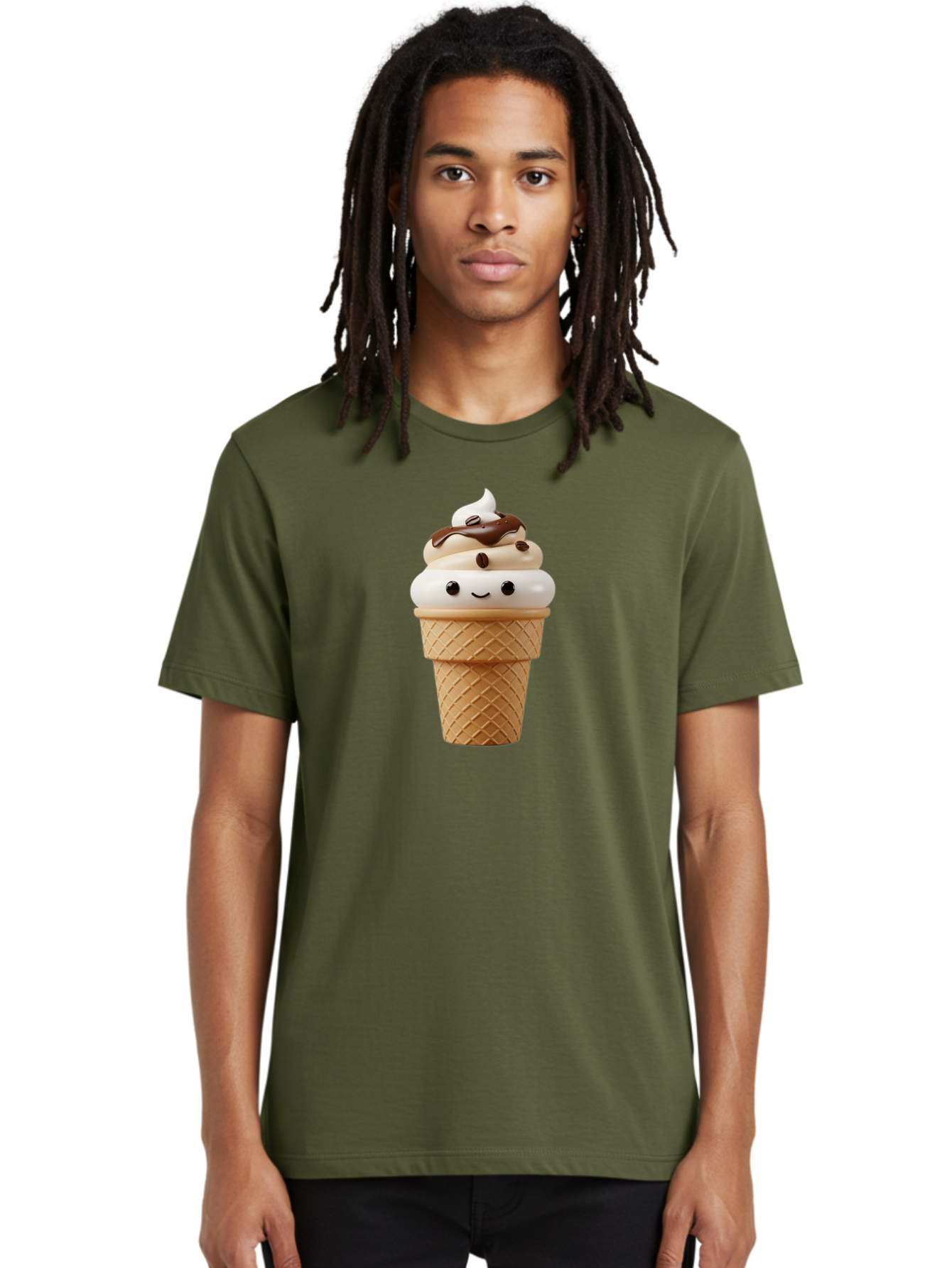 Smiling-Ice-Cream-Cone Men'S Graphic Tee, 100% Cotton, Comfortable Casual Summer Wear, Machine Washable, Vintage Camera, Old Camera, Antique Camera, Black Camera, Classic Photography, Photography Equipment, Nostalgic Device, Film Camera, Baj782