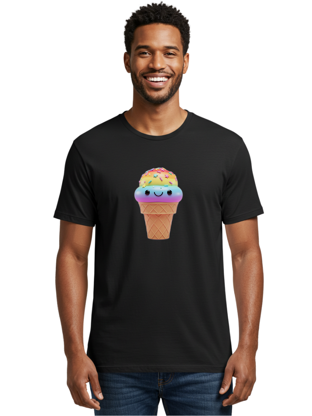 Smiling-Ice-Cream Men'S Graphic Tee, 100% Cotton, Comfortable Casual Summer Wear, Machine Washable, Vintage Camera, Old Camera, Antique Camera, Black Camera, Classic Photography, Photography Equipment, Nostalgic Device, Film Camera, Camera Art Baj783