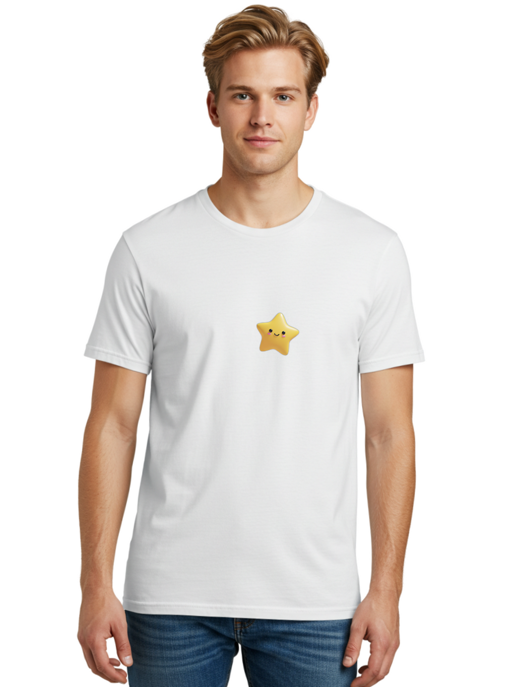 Smiling-Star-2 Men'S Graphic Tee, 100% Cotton, Comfortable Casual Summer Wear, Machine Washable, Vintage Camera, Old Camera, Antique Camera, Black Camera, Classic Photography, Photography Equipment, Nostalgic Device, Film Camera, Camera Art Baj785