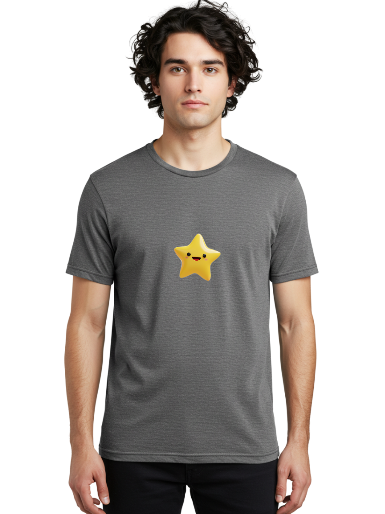 Smiling-Star-3 Men'S Graphic Tee, 100% Cotton, Comfortable Casual Summer Wear, Machine Washable, Vintage Camera, Old Camera, Antique Camera, Black Camera, Classic Photography, Photography Equipment, Nostalgic Device, Film Camera, Camera Art Baj786
