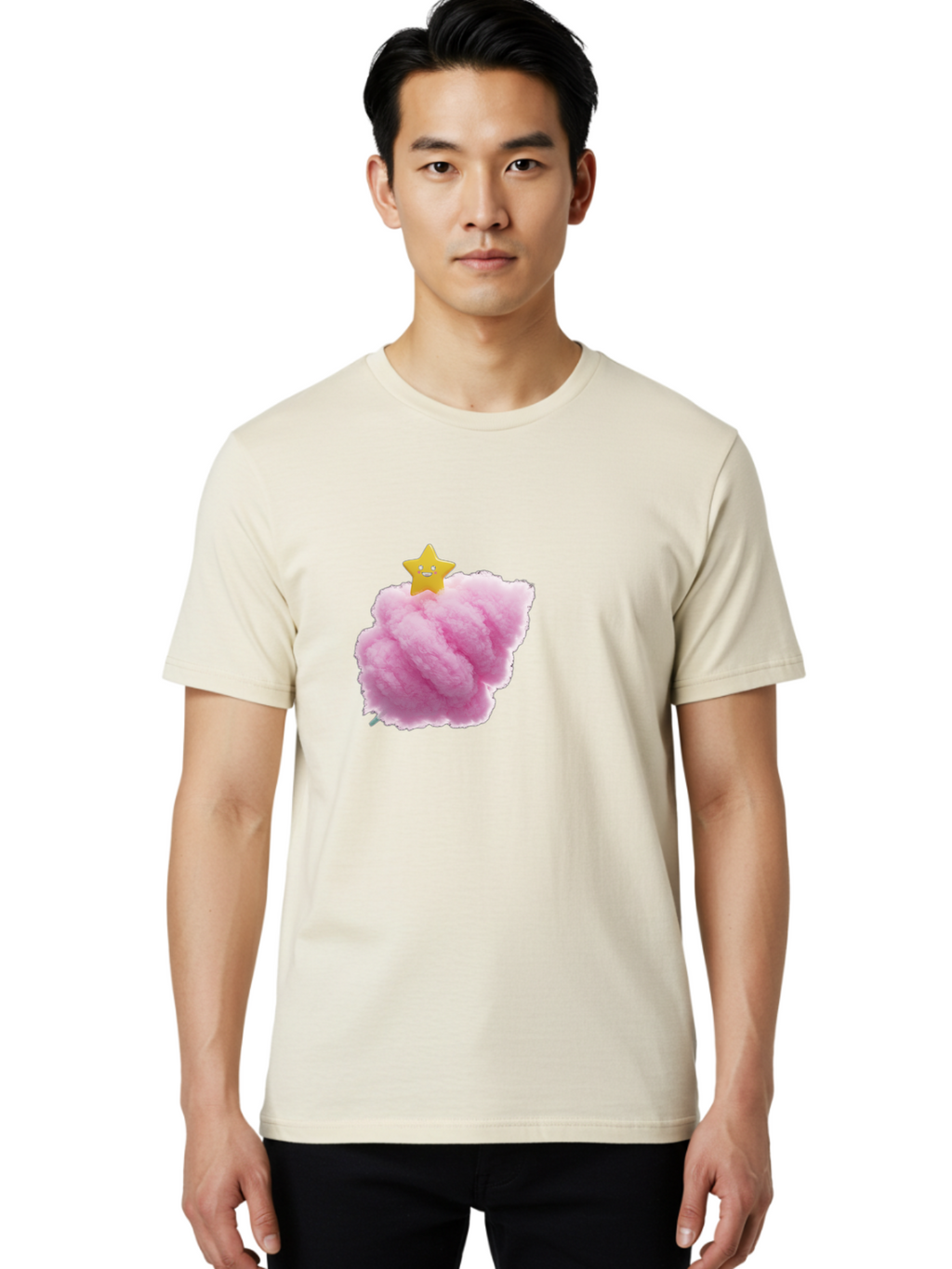 Smiling-Star-On-Cotton-Candy Men'S Graphic Tee, 100% Cotton, Comfortable Casual Summer Wear, Machine Washable, Vintage Camera, Old Camera, Antique Camera, Black Camera, Classic Photography, Photography Equipment, Nostalgic Device, Film Camera, Baj787