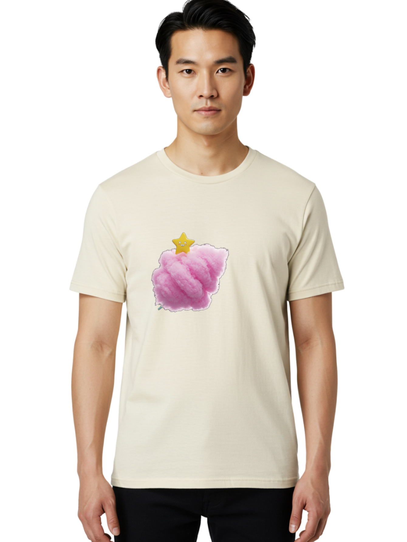 Smiling-Star-On-Cotton-Candy Men'S Graphic Tee, 100% Cotton, Comfortable Casual Summer Wear, Machine Washable, Vintage Camera, Old Camera, Antique Camera, Black Camera, Classic Photography, Photography Equipment, Nostalgic Device, Film Camera, Baj787