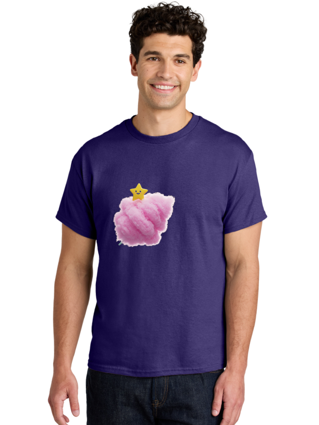 Smiling-Star-On-Cotton-Candy Men'S Graphic Tee, 100% Cotton, Comfortable Casual Summer Wear, Machine Washable, Vintage Camera, Old Camera, Antique Camera, Black Camera, Classic Photography, Photography Equipment, Nostalgic Device, Film Camera, Baj787