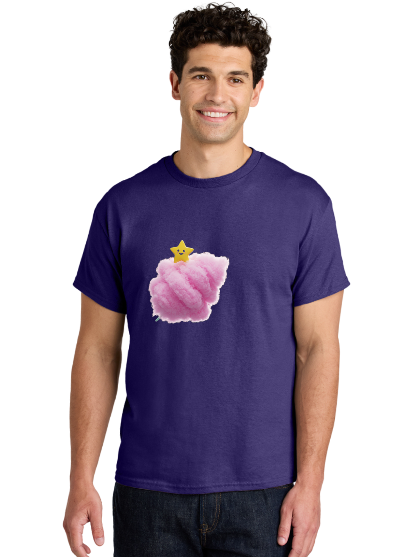 Smiling-Star-On-Cotton-Candy Men'S Graphic Tee, 100% Cotton, Comfortable Casual Summer Wear, Machine Washable, Vintage Camera, Old Camera, Antique Camera, Black Camera, Classic Photography, Photography Equipment, Nostalgic Device, Film Camera, Baj787