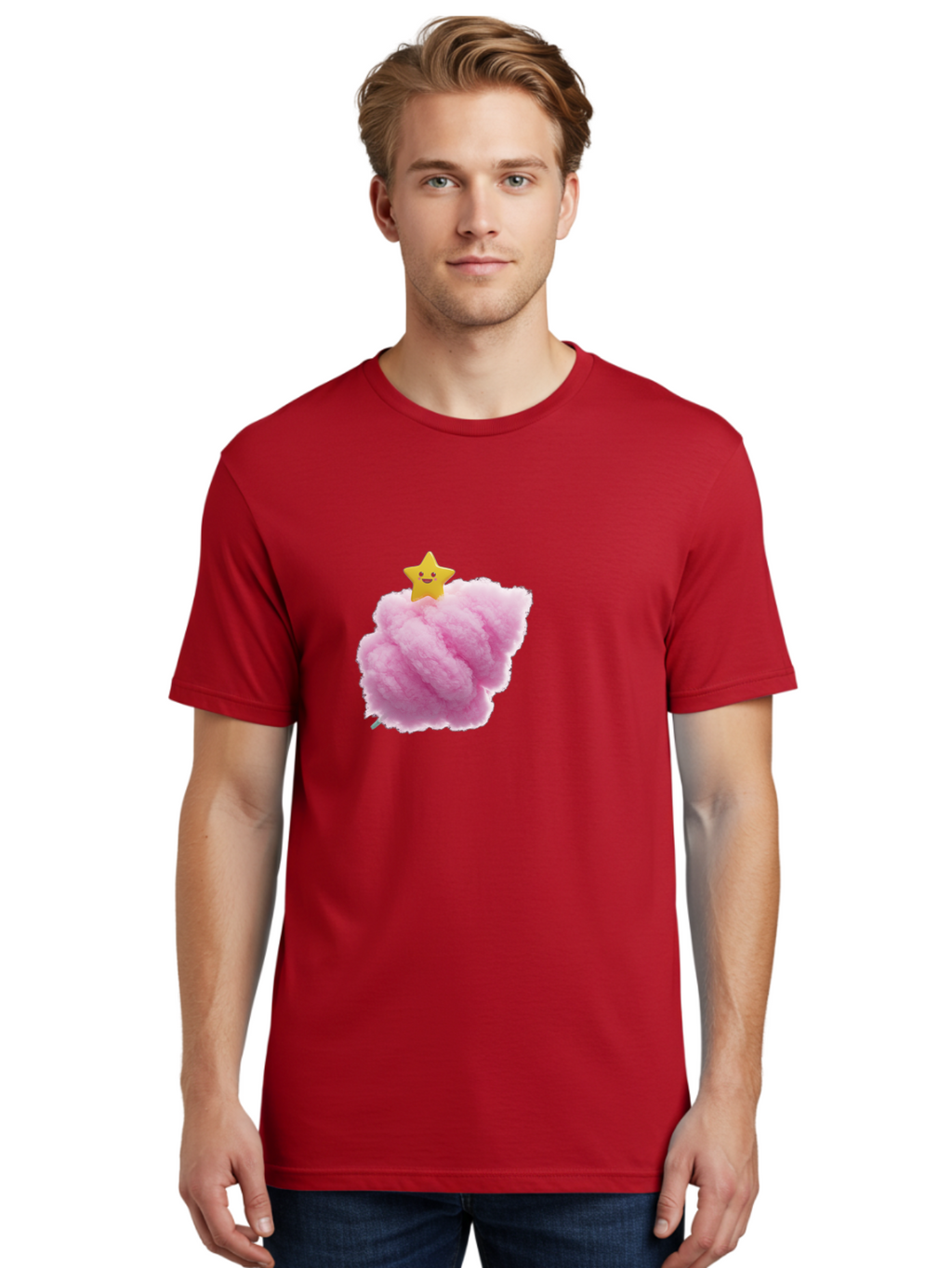 Smiling-Star-On-Cotton-Candy Men'S Graphic Tee, 100% Cotton, Comfortable Casual Summer Wear, Machine Washable, Vintage Camera, Old Camera, Antique Camera, Black Camera, Classic Photography, Photography Equipment, Nostalgic Device, Film Camera, Baj787