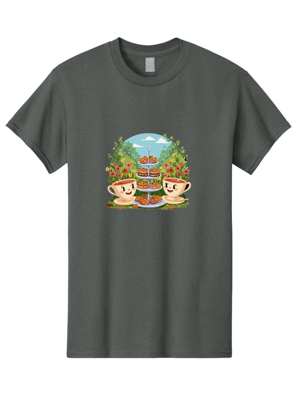 Smiling-Teacups-With-Cookies Men'S Graphic Tee, 100% Cotton, Comfortable Casual Summer Wear, Machine Washable, Vintage Camera, Old Camera, Antique Camera, Black Camera, Classic Photography, Photography Equipment, Nostalgic Device, Film Camera, Baj789