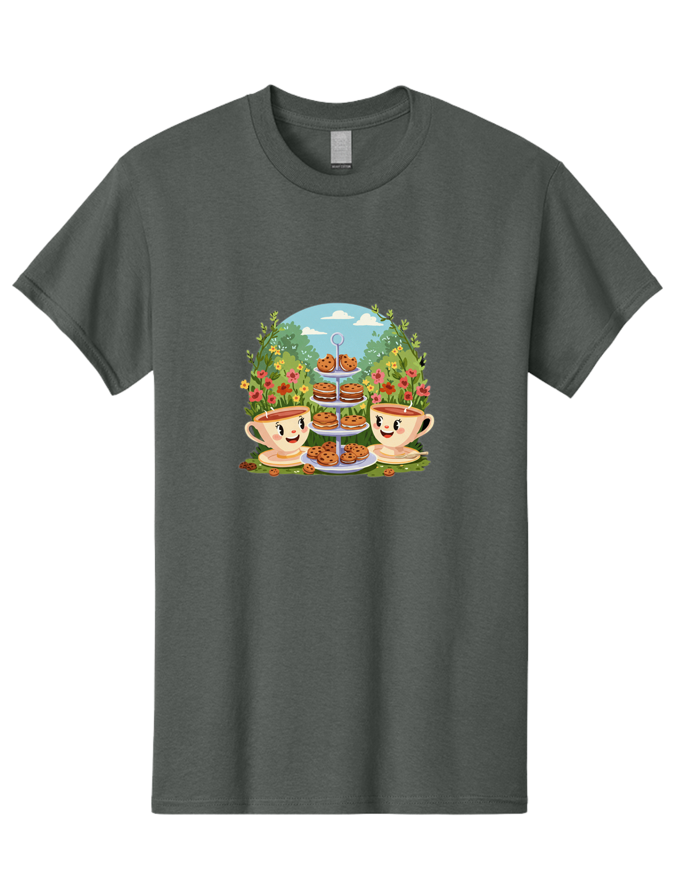 Smiling-Teacups-With-Cookies Men'S Graphic Tee, 100% Cotton, Comfortable Casual Summer Wear, Machine Washable, Vintage Camera, Old Camera, Antique Camera, Black Camera, Classic Photography, Photography Equipment, Nostalgic Device, Film Camera, Baj789