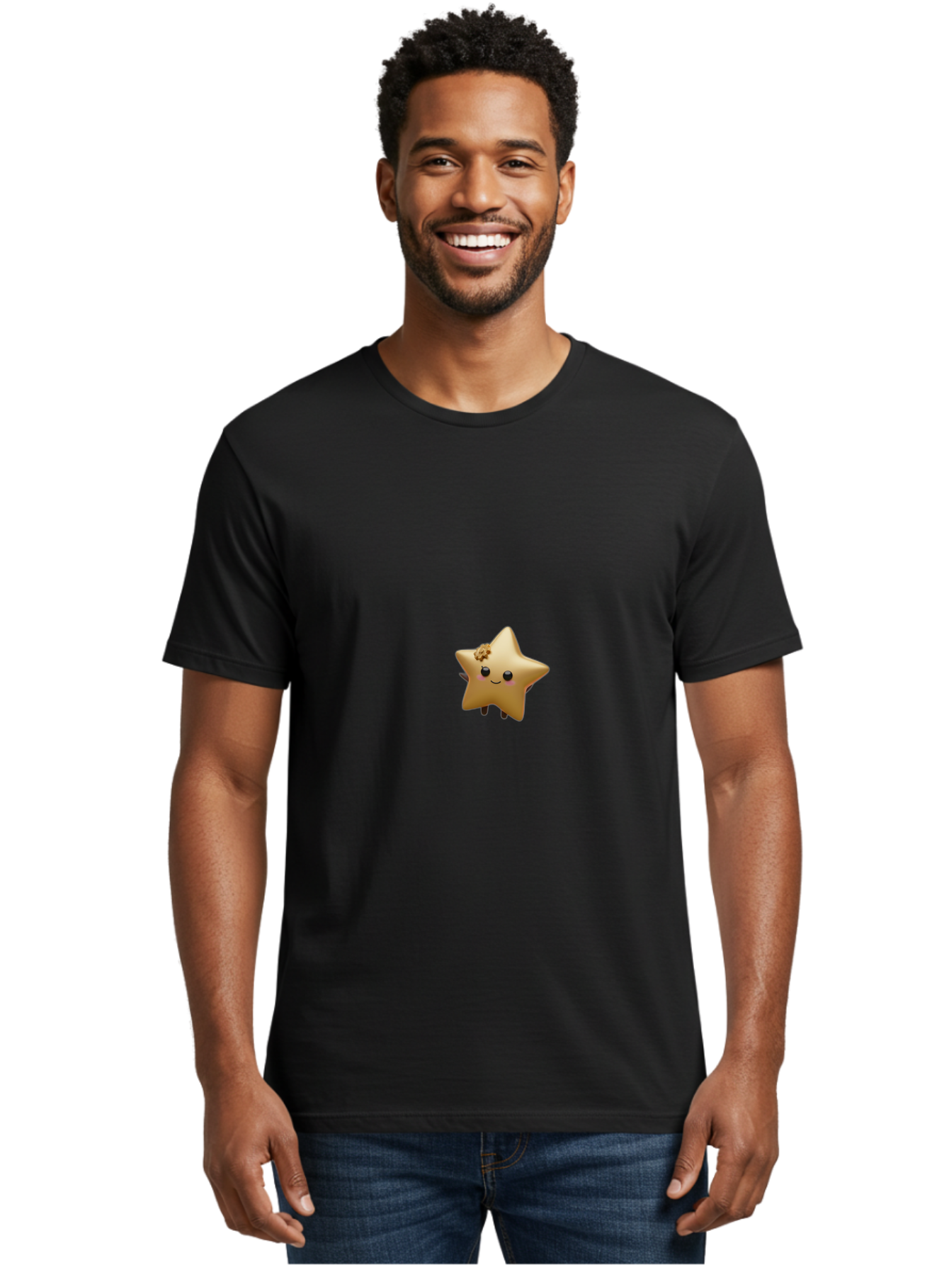 Smiling-Yellow-Star Men'S Graphic Tee, 100% Cotton, Comfortable Casual Summer Wear, Machine Washable, Vintage Camera, Old Camera, Antique Camera, Black Camera, Classic Photography, Photography Equipment, Nostalgic Device, Film Camera, Baj790