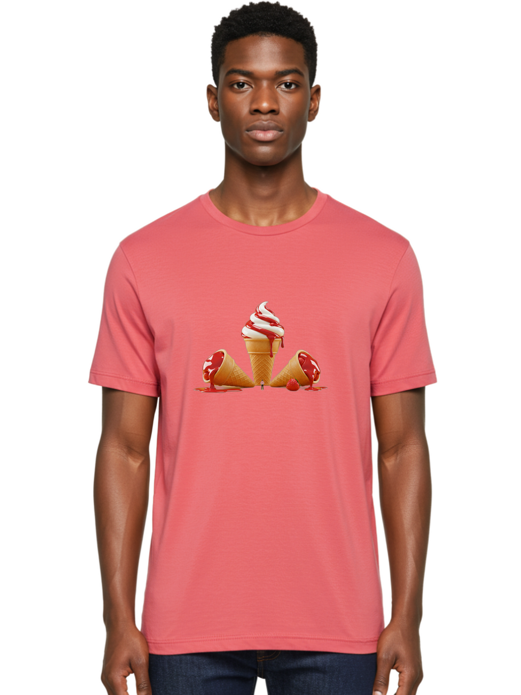 Soft-Serve-Ice-Cream-1 Men'S Graphic Tee, 100% Cotton, Comfortable Casual Summer Wear, Machine Washable, Vintage Camera, Old Camera, Antique Camera, Black Camera, Classic Photography, Photography Equipment, Nostalgic Device, Film Camera, Baj791