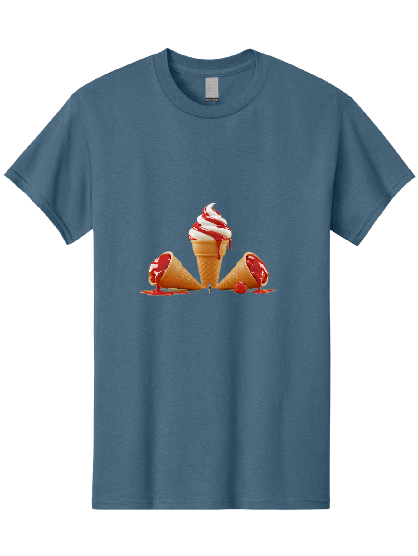 Soft-Serve-Ice-Cream-1 Men'S Graphic Tee, 100% Cotton, Comfortable Casual Summer Wear, Machine Washable, Vintage Camera, Old Camera, Antique Camera, Black Camera, Classic Photography, Photography Equipment, Nostalgic Device, Film Camera, Baj791