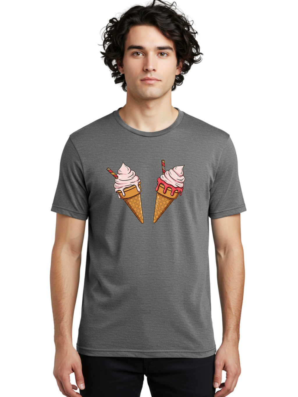 Soft-Serve-Ice-Cream Men'S Graphic Tee, 100% Cotton, Comfortable Casual Summer Wear, Machine Washable, Vintage Camera, Old Camera, Antique Camera, Black Camera, Classic Photography, Photography Equipment, Nostalgic Device, Film Camera, Baj792