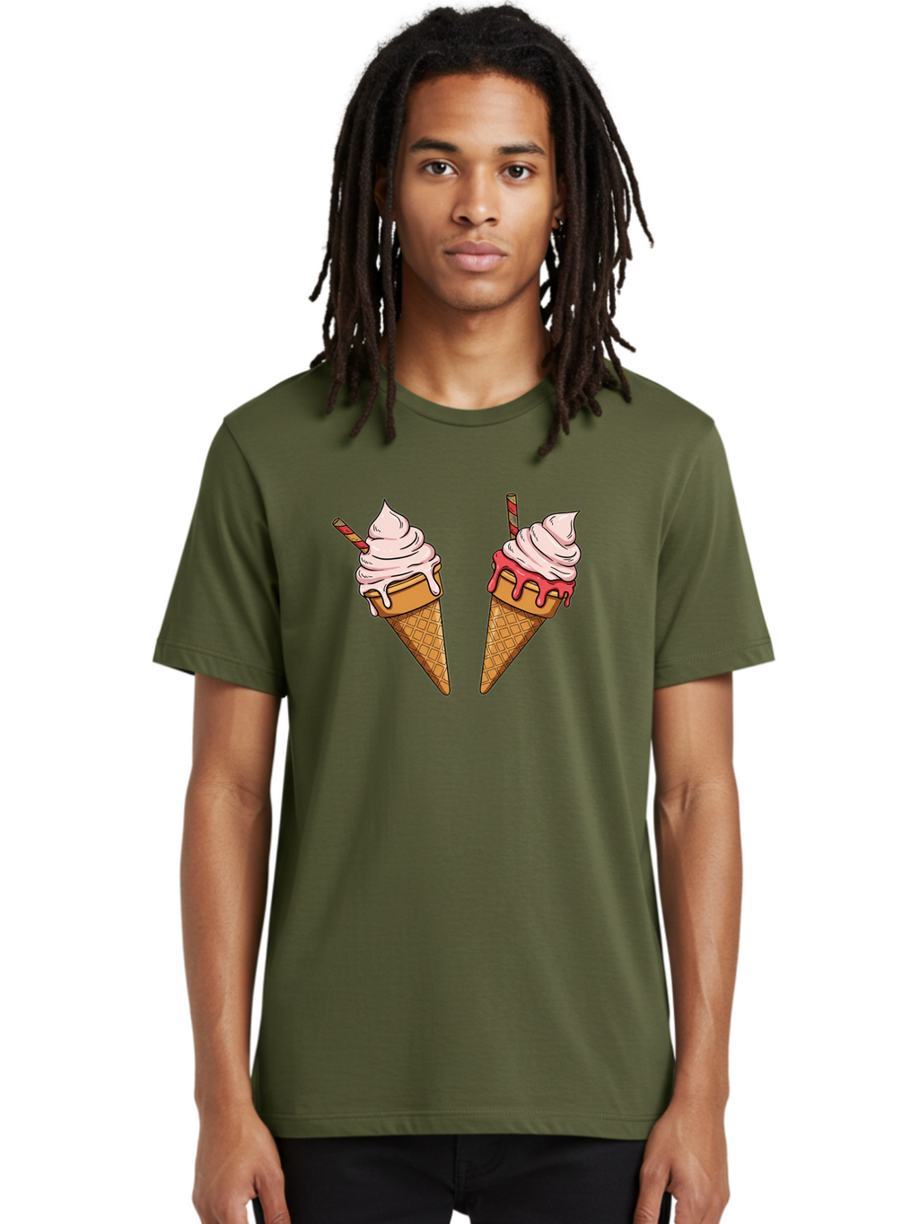 Soft-Serve-Ice-Cream Men'S Graphic Tee, 100% Cotton, Comfortable Casual Summer Wear, Machine Washable, Vintage Camera, Old Camera, Antique Camera, Black Camera, Classic Photography, Photography Equipment, Nostalgic Device, Film Camera, Baj792