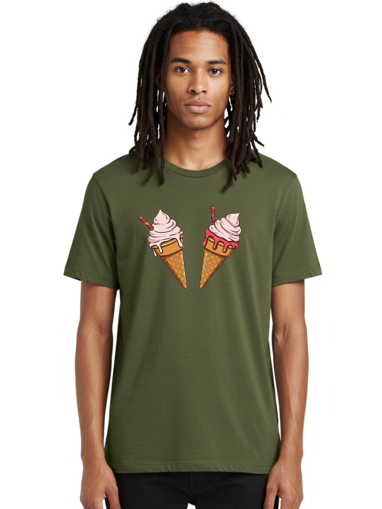 Soft-Serve-Ice-Cream Men'S Graphic Tee, 100% Cotton, Comfortable Casual Summer Wear, Machine Washable, Vintage Camera, Old Camera, Antique Camera, Black Camera, Classic Photography, Photography Equipment, Nostalgic Device, Film Camera, Baj792