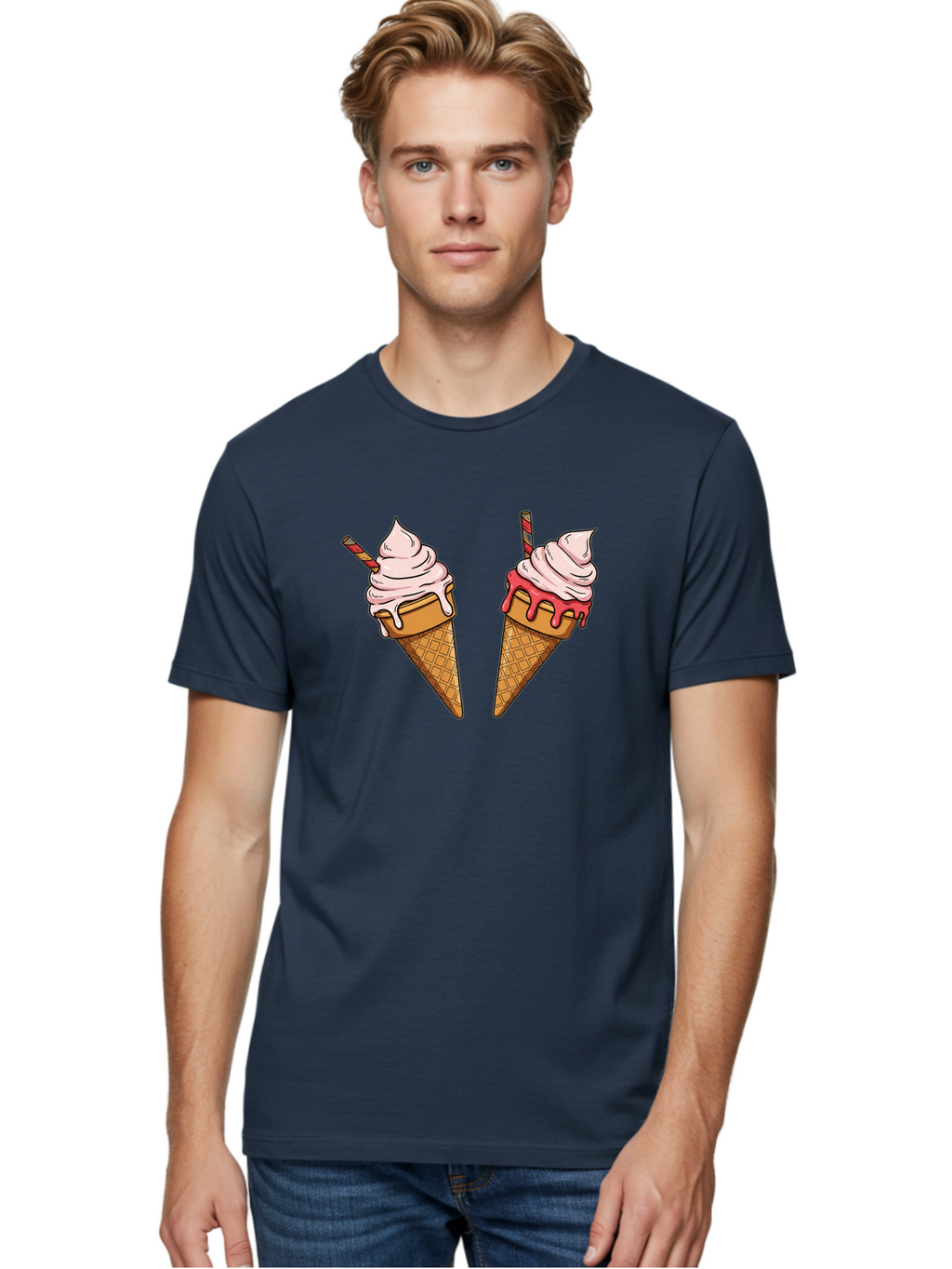 Soft-Serve-Ice-Cream Men'S Graphic Tee, 100% Cotton, Comfortable Casual Summer Wear, Machine Washable, Vintage Camera, Old Camera, Antique Camera, Black Camera, Classic Photography, Photography Equipment, Nostalgic Device, Film Camera, Baj792