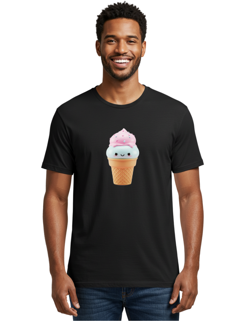 Squishy-Ice-Cream Men'S Graphic Tee, 100% Cotton, Comfortable Casual Summer Wear, Machine Washable, Vintage Camera, Old Camera, Antique Camera, Black Camera, Classic Photography, Photography Equipment, Nostalgic Device, Film Camera, Camera Art Baj793