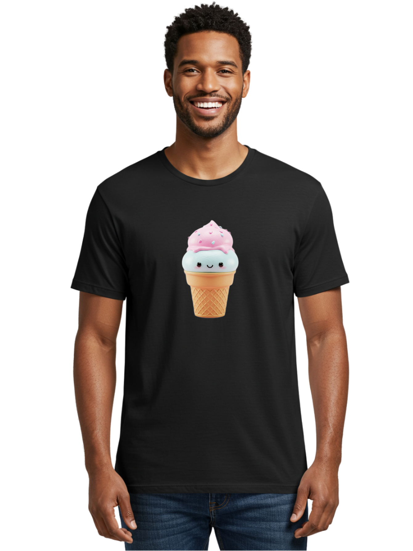 Squishy-Ice-Cream Men'S Graphic Tee, 100% Cotton, Comfortable Casual Summer Wear, Machine Washable, Vintage Camera, Old Camera, Antique Camera, Black Camera, Classic Photography, Photography Equipment, Nostalgic Device, Film Camera, Camera Art Baj793