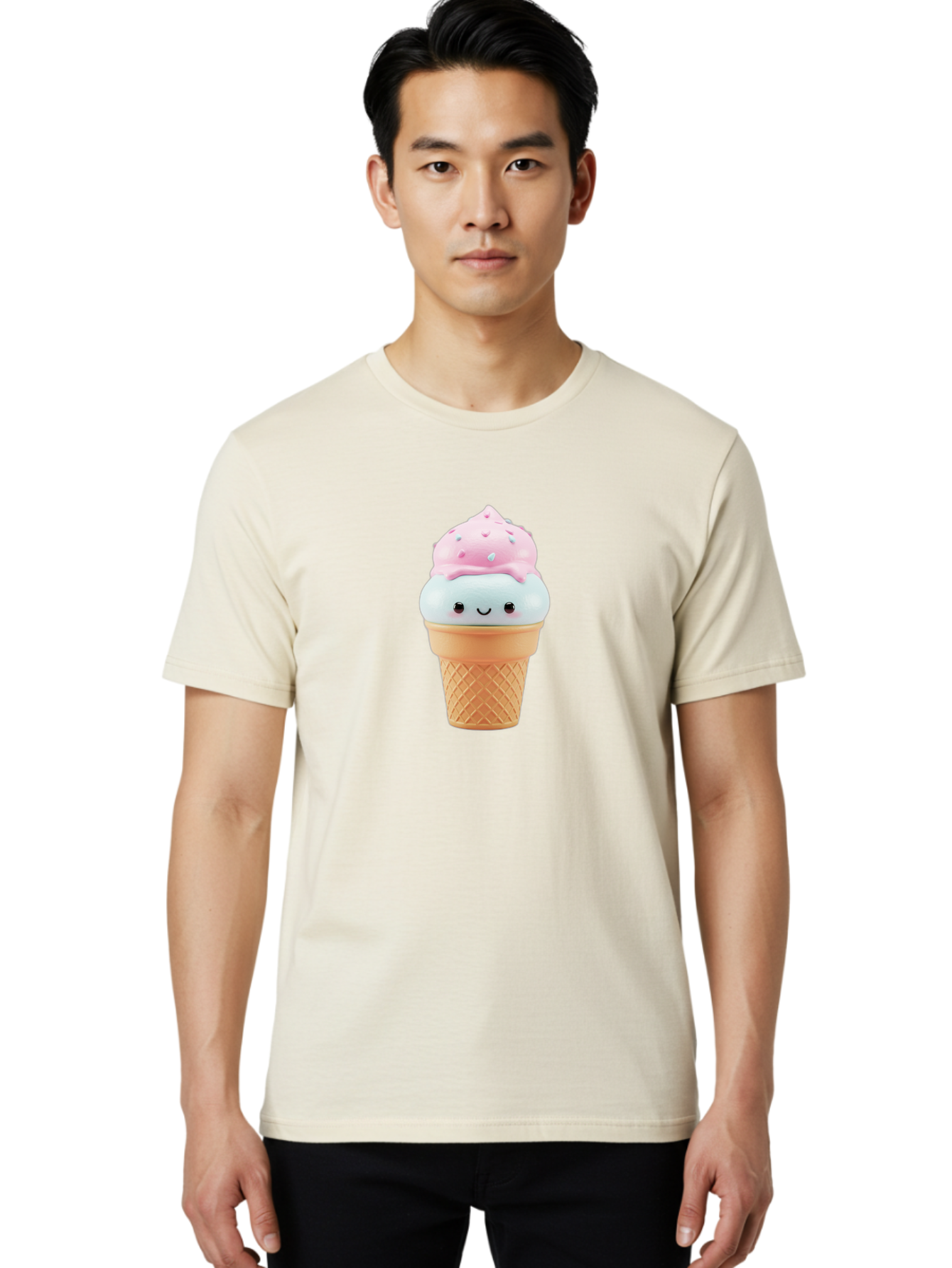 Squishy-Ice-Cream Men'S Graphic Tee, 100% Cotton, Comfortable Casual Summer Wear, Machine Washable, Vintage Camera, Old Camera, Antique Camera, Black Camera, Classic Photography, Photography Equipment, Nostalgic Device, Film Camera, Camera Art Baj793