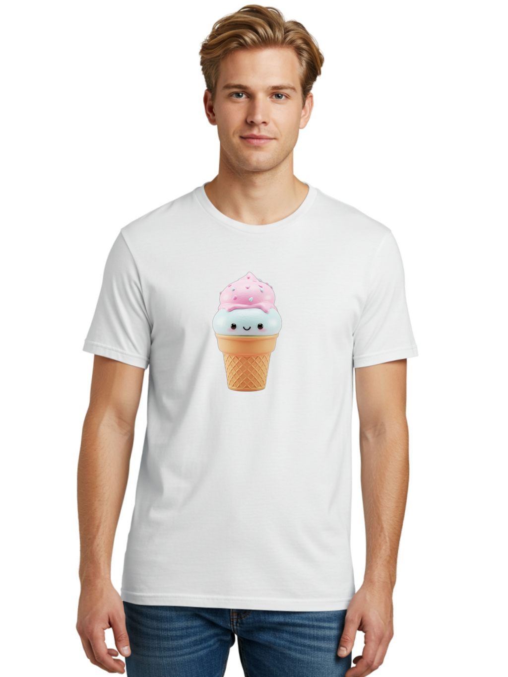 Squishy-Ice-Cream Men'S Graphic Tee, 100% Cotton, Comfortable Casual Summer Wear, Machine Washable, Vintage Camera, Old Camera, Antique Camera, Black Camera, Classic Photography, Photography Equipment, Nostalgic Device, Film Camera, Camera Art Baj793