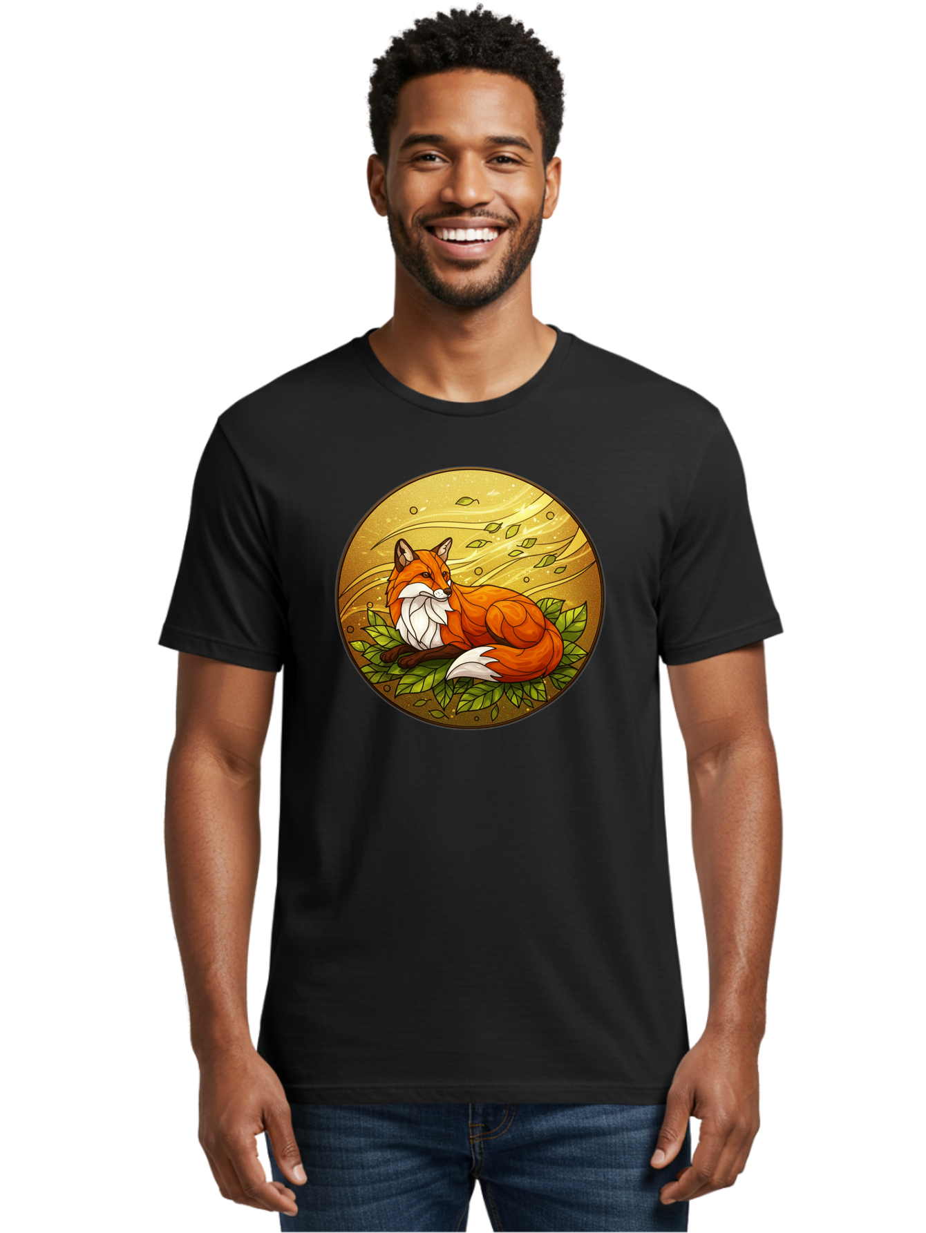 Stained-Glass-Fox Men'S Graphic Tee, 100% Cotton, Comfortable Casual Summer Wear, Machine Washable, Vintage Camera, Old Camera, Antique Camera, Black Camera, Classic Photography, Photography Equipment, Nostalgic Device, Film Camera, Camera Art Baj795