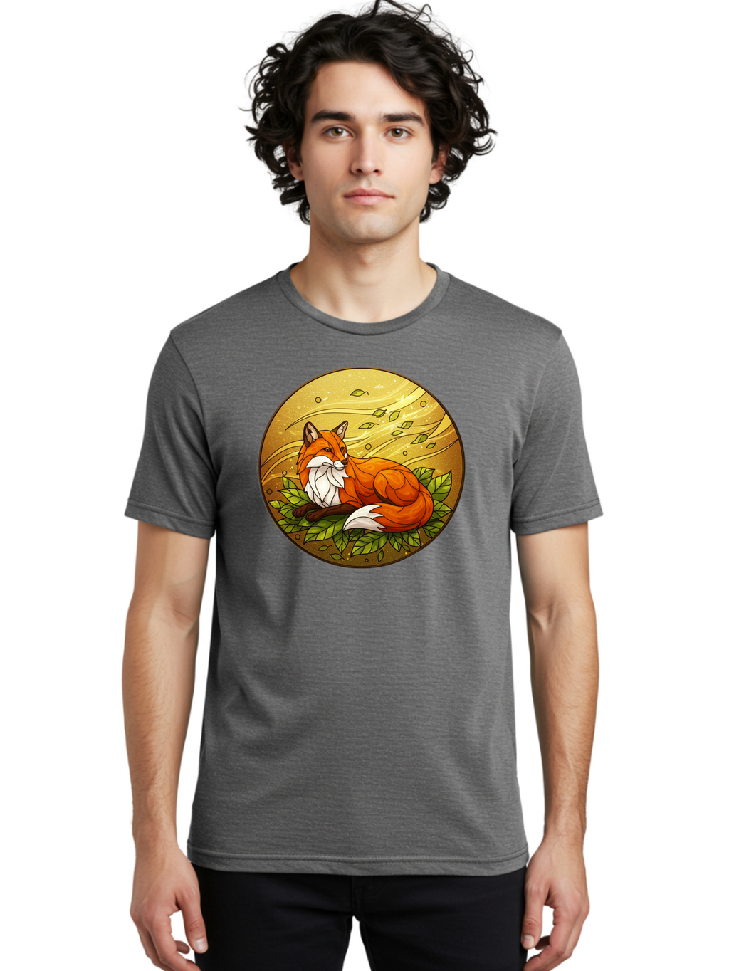 Stained-Glass-Fox Men'S Graphic Tee, 100% Cotton, Comfortable Casual Summer Wear, Machine Washable, Vintage Camera, Old Camera, Antique Camera, Black Camera, Classic Photography, Photography Equipment, Nostalgic Device, Film Camera, Camera Art Baj795