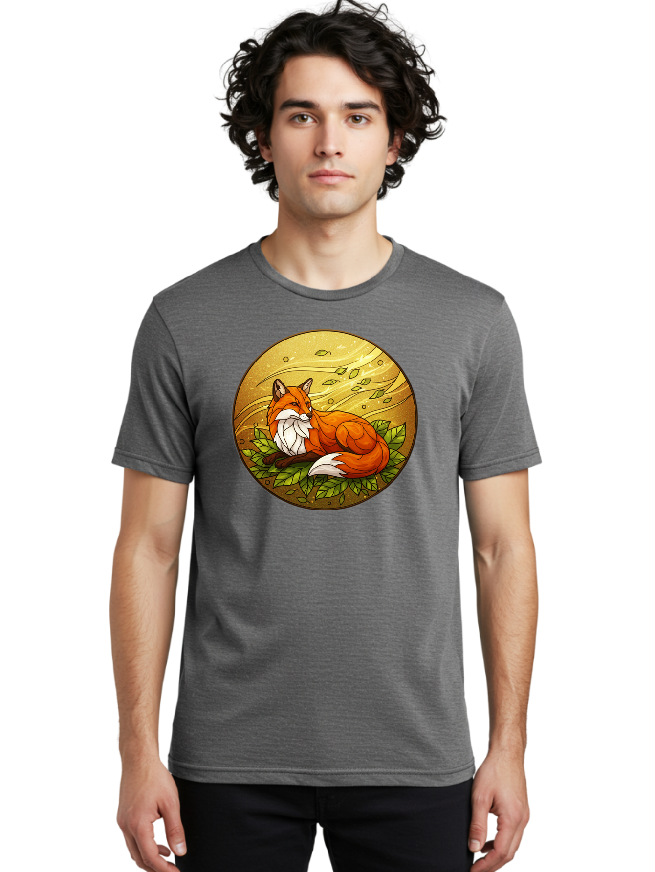Stained-Glass-Fox Men'S Graphic Tee, 100% Cotton, Comfortable Casual Summer Wear, Machine Washable, Vintage Camera, Old Camera, Antique Camera, Black Camera, Classic Photography, Photography Equipment, Nostalgic Device, Film Camera, Camera Art Baj795