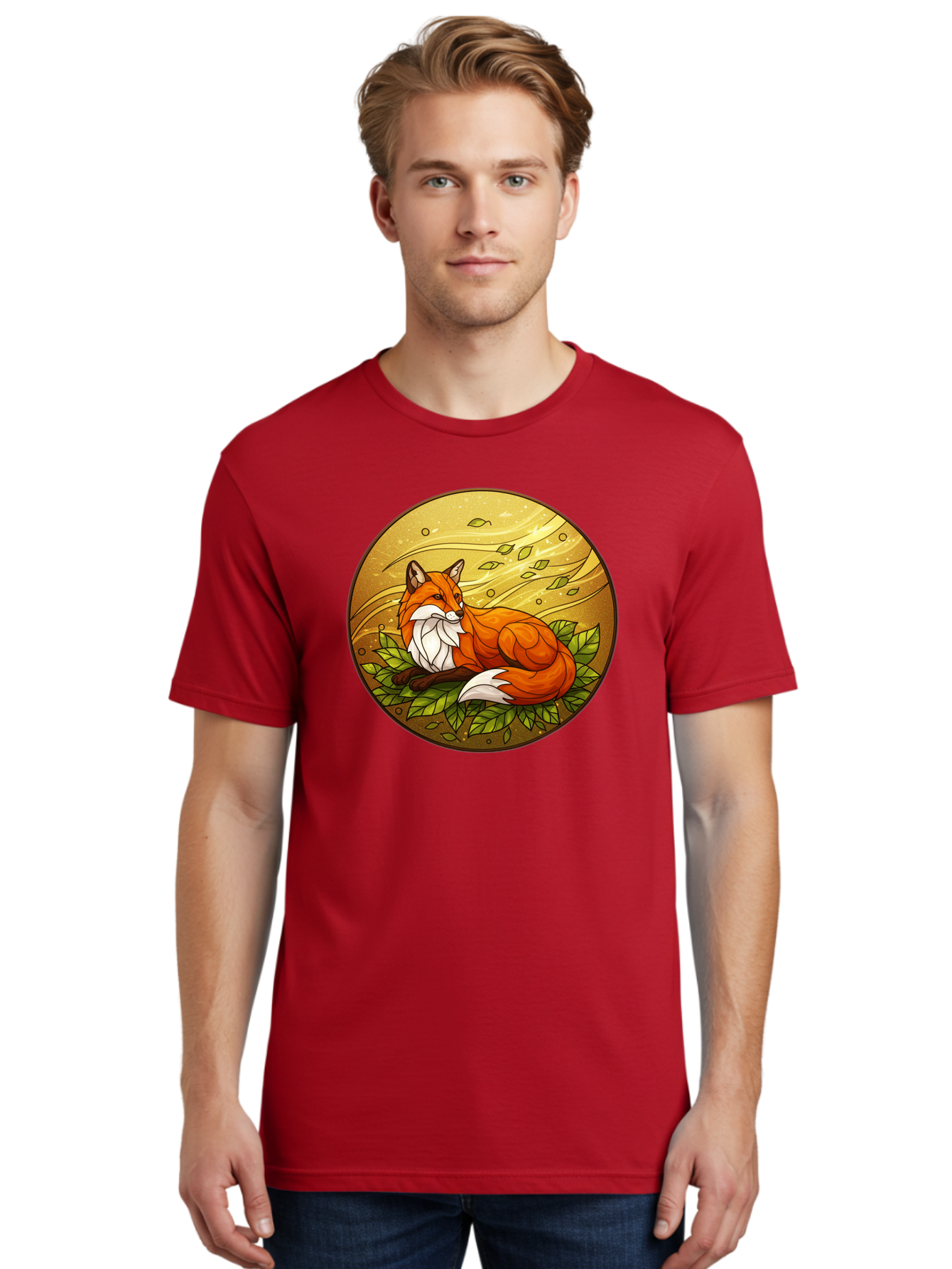 Stained-Glass-Fox Men'S Graphic Tee, 100% Cotton, Comfortable Casual Summer Wear, Machine Washable, Vintage Camera, Old Camera, Antique Camera, Black Camera, Classic Photography, Photography Equipment, Nostalgic Device, Film Camera, Camera Art Baj795