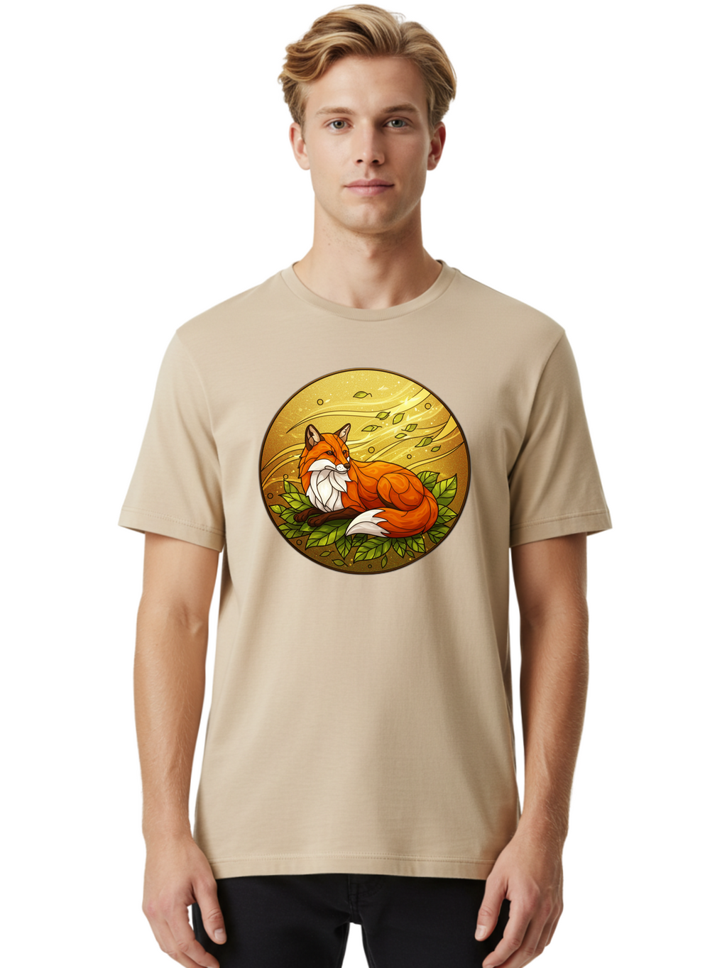 Stained-Glass-Fox Men'S Graphic Tee, 100% Cotton, Comfortable Casual Summer Wear, Machine Washable, Vintage Camera, Old Camera, Antique Camera, Black Camera, Classic Photography, Photography Equipment, Nostalgic Device, Film Camera, Camera Art Baj795