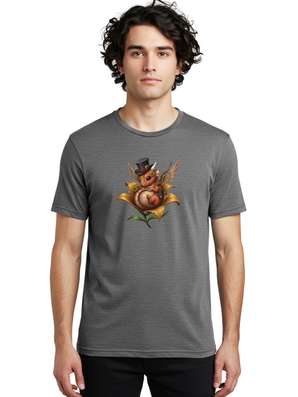 Steampunk-Dragon Men'S Graphic Tee, 100% Cotton, Comfortable Casual Summer Wear, Machine Washable, Vintage Camera, Old Camera, Antique Camera, Black Camera, Classic Photography, Photography Equipment, Nostalgic Device, Film Camera, Camera Art Baj796