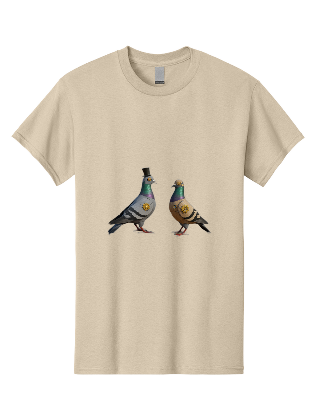 Steampunk-Pigeons Men'S Graphic Tee, 100% Cotton, Comfortable Casual Summer Wear, Machine Washable, Vintage Camera, Old Camera, Antique Camera, Black Camera, Classic Photography, Photography Equipment, Nostalgic Device, Film Camera, Camera Art Baj797