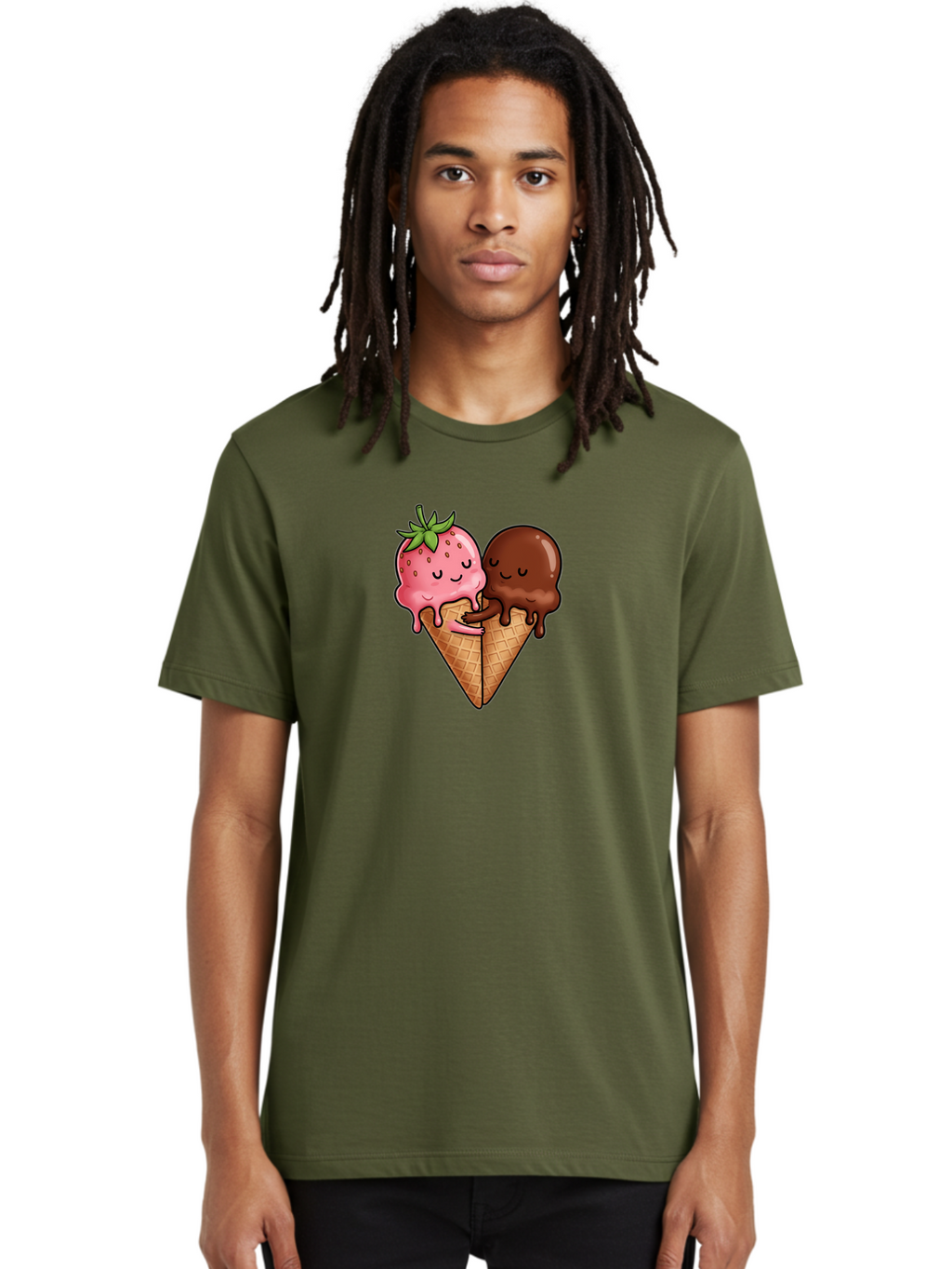 Strawberry-Chocolate-Ice-Cream Men'S Graphic Tee, 100% Cotton, Comfortable Casual Summer Wear, Machine Washable, Vintage Camera, Old Camera, Antique Camera, Black Camera, Classic Photography, Photography Equipment, Nostalgic Device, Baj799