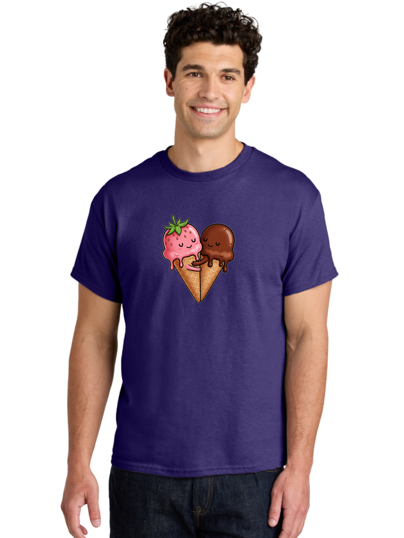 Strawberry-Chocolate-Ice-Cream Men'S Graphic Tee, 100% Cotton, Comfortable Casual Summer Wear, Machine Washable, Vintage Camera, Old Camera, Antique Camera, Black Camera, Classic Photography, Photography Equipment, Nostalgic Device, Baj799