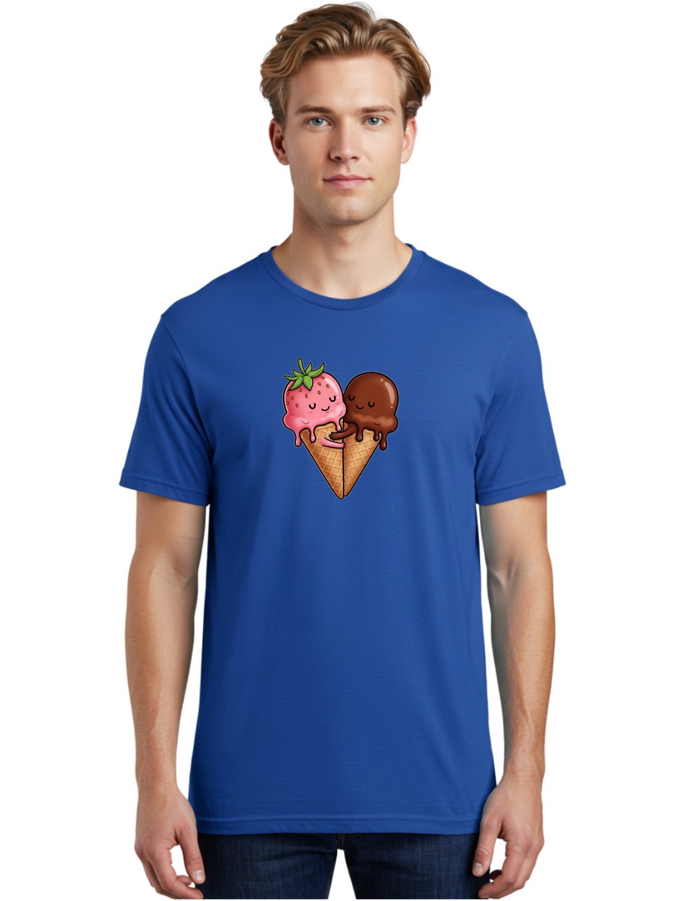 Strawberry-Chocolate-Ice-Cream Men'S Graphic Tee, 100% Cotton, Comfortable Casual Summer Wear, Machine Washable, Vintage Camera, Old Camera, Antique Camera, Black Camera, Classic Photography, Photography Equipment, Nostalgic Device, Baj799