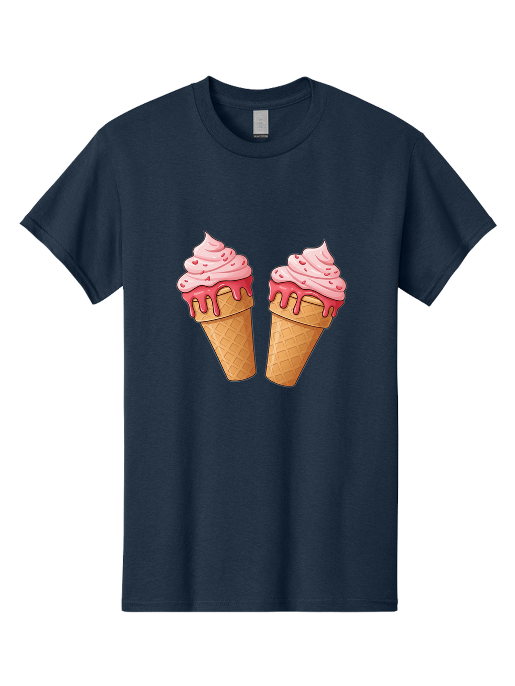 Strawberry-Ice-Cream-Cones-1 Men'S Graphic Tee, 100% Cotton, Comfortable Casual Summer Wear, Machine Washable, Vintage Camera, Old Camera, Antique Camera, Black Camera, Classic Photography, Photography Equipment, Nostalgic Device, Film Camera, Baj803