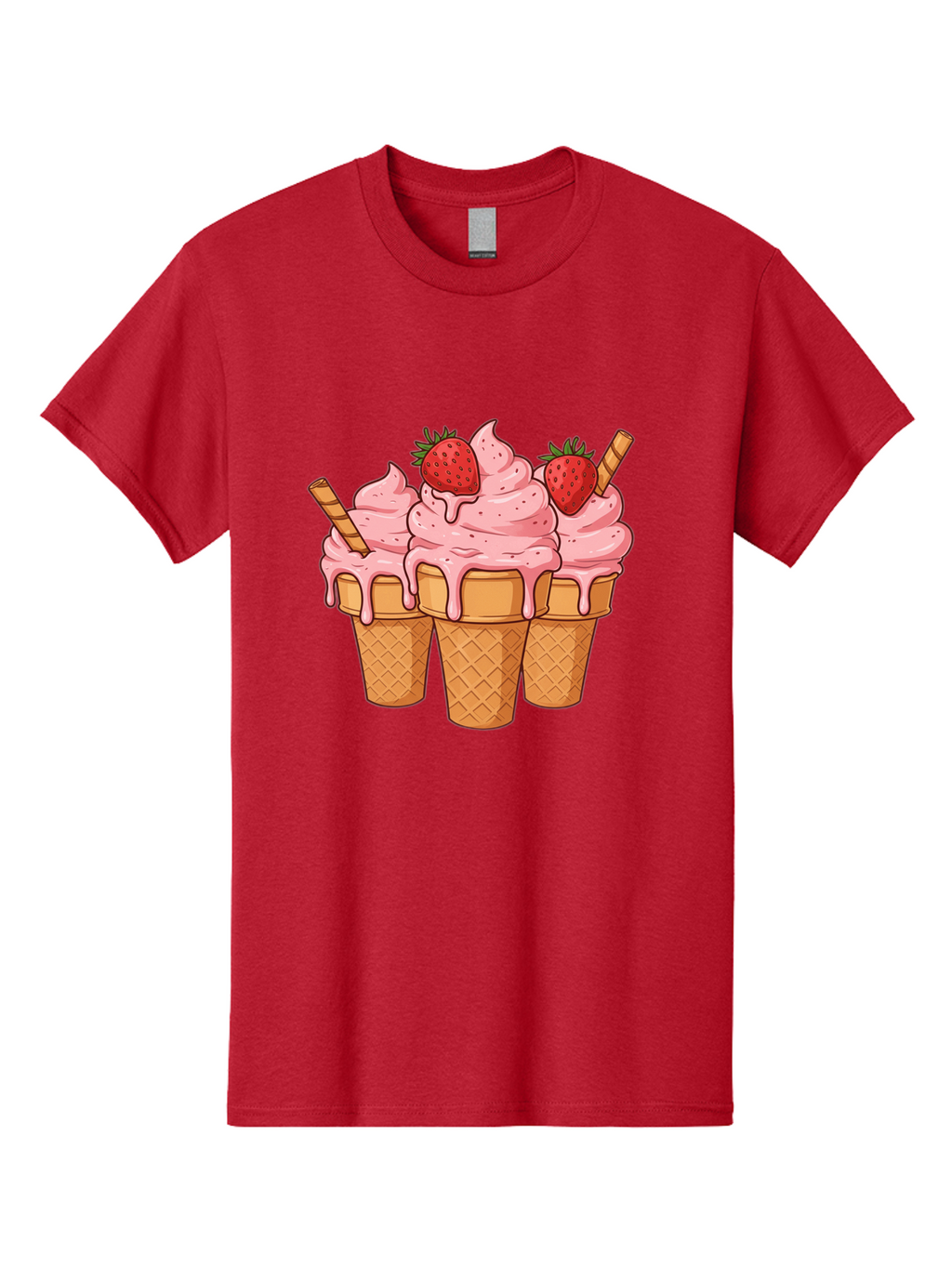 Strawberry-Ice-Cream-Cones Men'S Graphic Tee, 100% Cotton, Comfortable Casual Summer Wear, Machine Washable, Vintage Camera, Old Camera, Antique Camera, Black Camera, Classic Photography, Photography Equipment, Nostalgic Device, Film Camera, Baj806