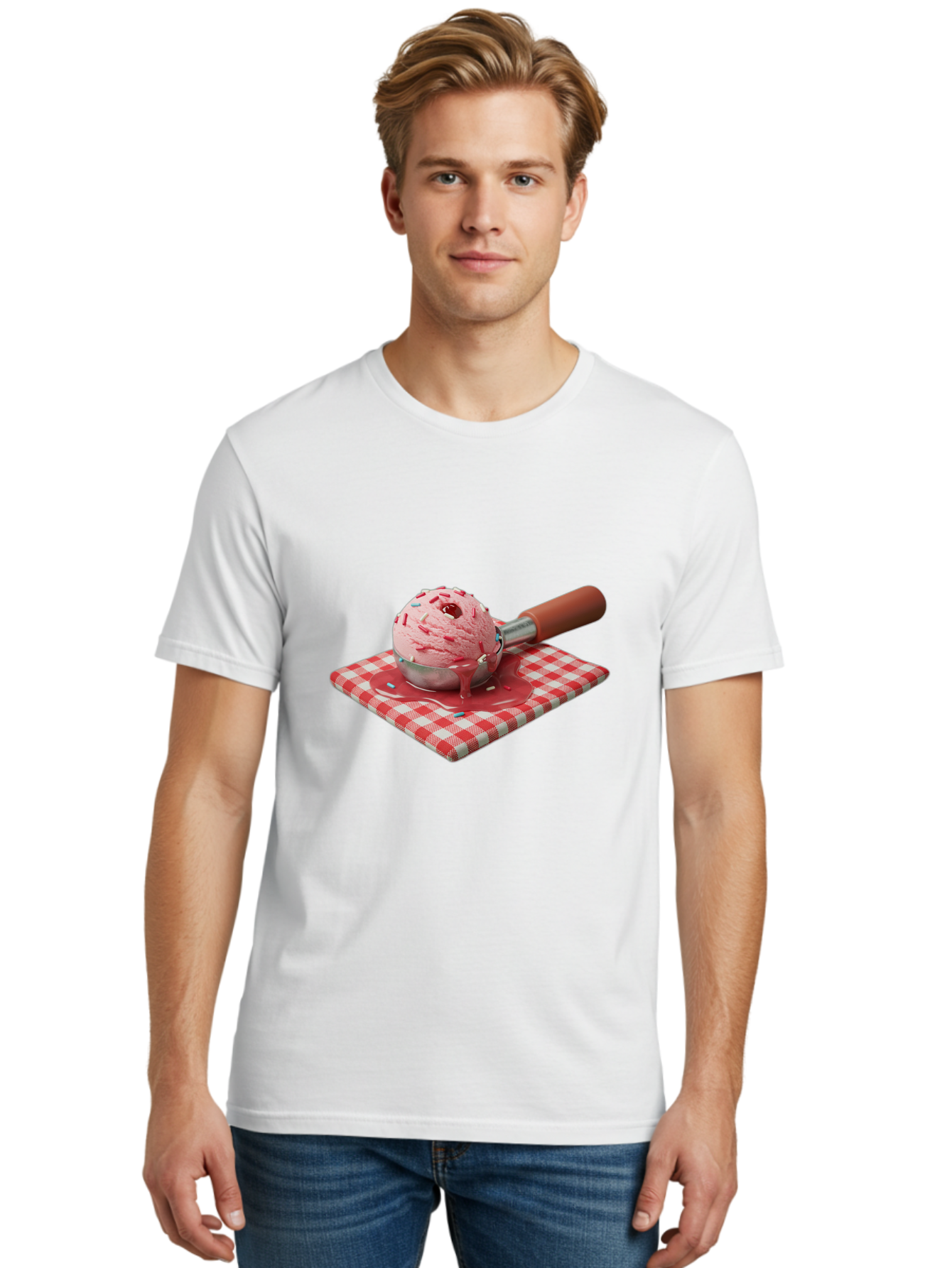 Strawberry-Ice-Cream Men'S Graphic Tee, 100% Cotton, Comfortable Casual Summer Wear, Machine Washable, Vintage Camera, Old Camera, Antique Camera, Black Camera, Classic Photography, Photography Equipment, Nostalgic Device, Film Camera, Baj807