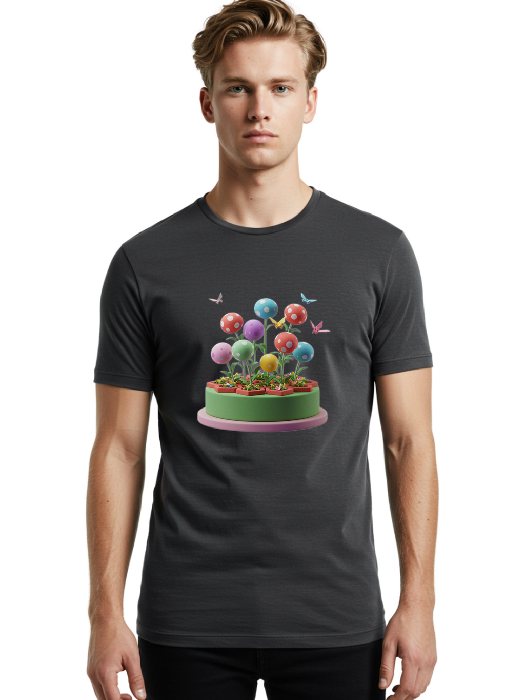 Super-Mushroom-Plants Men'S Graphic Tee, 100% Cotton, Comfortable Casual Summer Wear, Machine Washable, Vintage Camera, Old Camera, Antique Camera, Black Camera, Classic Photography, Photography Equipment, Nostalgic Device, Film Camera, Baj808