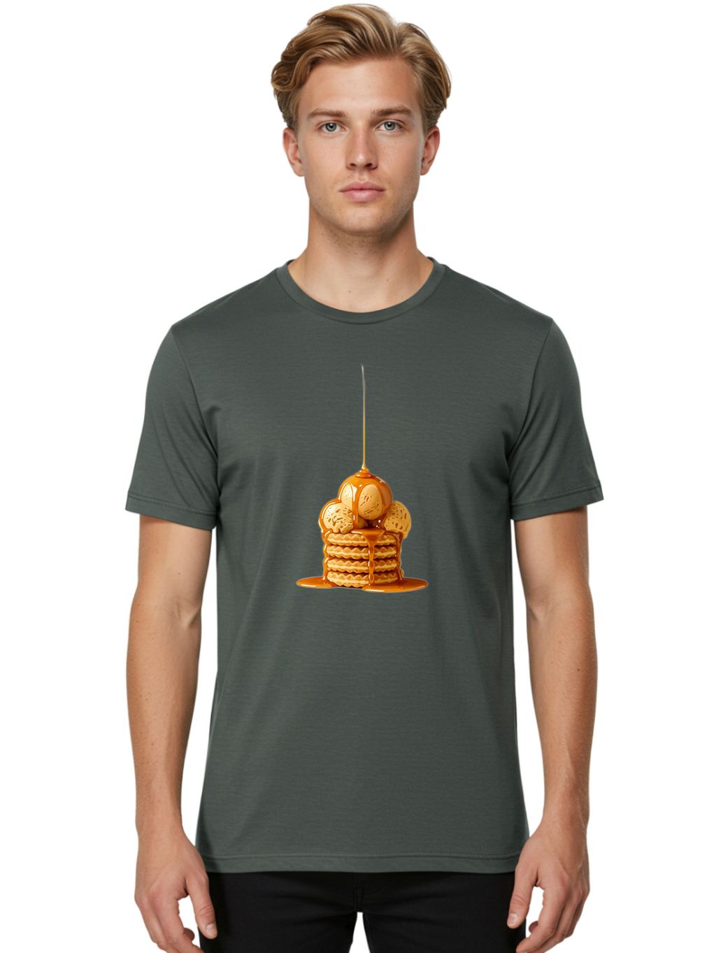 Syrup-On-Pancakes-And-Macarons Men'S Graphic Tee, 100% Cotton, Comfortable Casual Summer Wear, Machine Washable, Vintage Camera, Old Camera, Antique Camera, Black Camera, Classic Photography, Photography Equipment, Nostalgic Device, Baj809