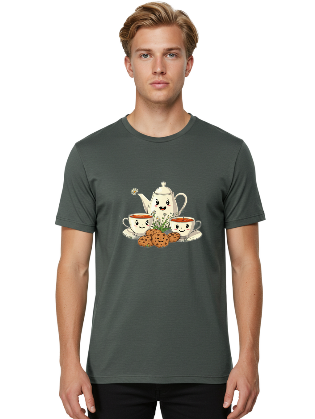 Tea-For-Two Men'S Graphic Tee, 100% Cotton, Comfortable Casual Summer Wear, Machine Washable, Vintage Camera, Old Camera, Antique Camera, Black Camera, Classic Photography, Photography Equipment, Nostalgic Device, Film Camera, Camera Art Baj811