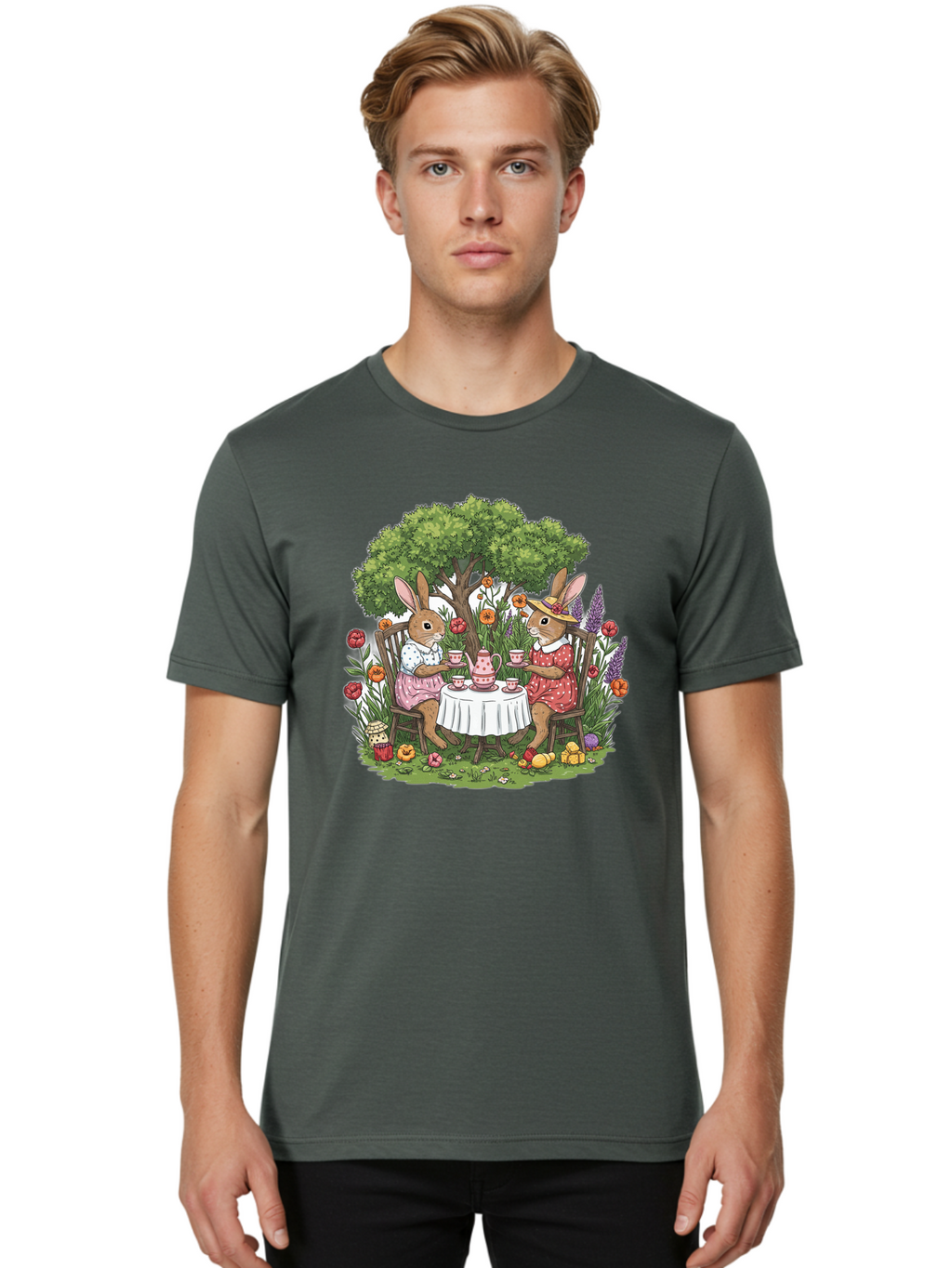 Tea-Party-Rabbits Men'S Graphic Tee, 100% Cotton, Comfortable Casual Summer Wear, Machine Washable, Vintage Camera, Old Camera, Antique Camera, Black Camera, Classic Photography, Photography Equipment, Nostalgic Device, Film Camera, Camera Art Baj813