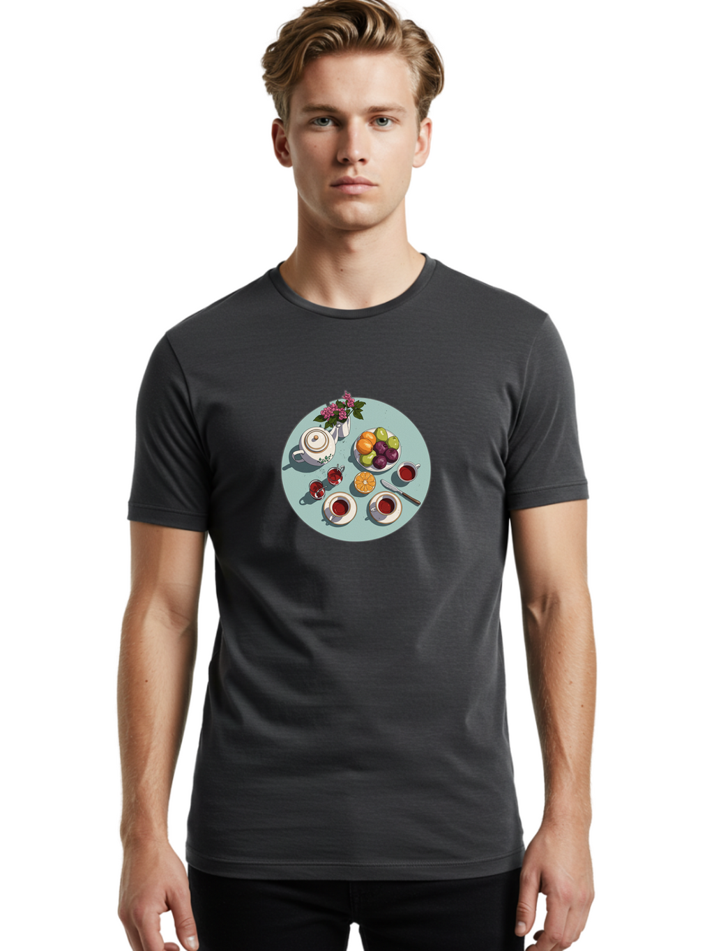 Tea-Time Men'S Graphic Tee, 100% Cotton, Comfortable Casual Summer Wear, Machine Washable, Vintage Camera, Old Camera, Antique Camera, Black Camera, Classic Photography, Photography Equipment, Nostalgic Device, Film Camera, Camera Art Baj817