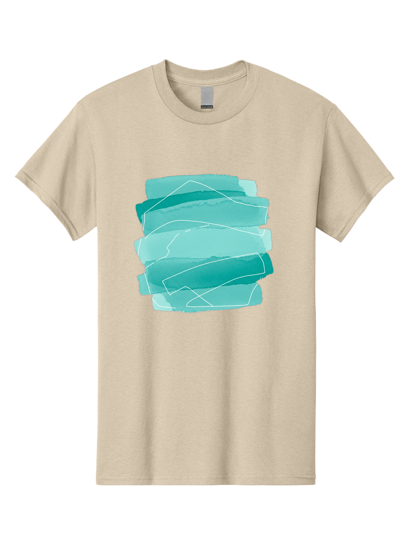 Teal-Brush-Strokes Men'S Graphic Tee, 100% Cotton, Comfortable Casual Summer Wear, Machine Washable, Vintage Camera, Old Camera, Antique Camera, Black Camera, Classic Photography, Photography Equipment, Nostalgic Device, Film Camera, Baj818
