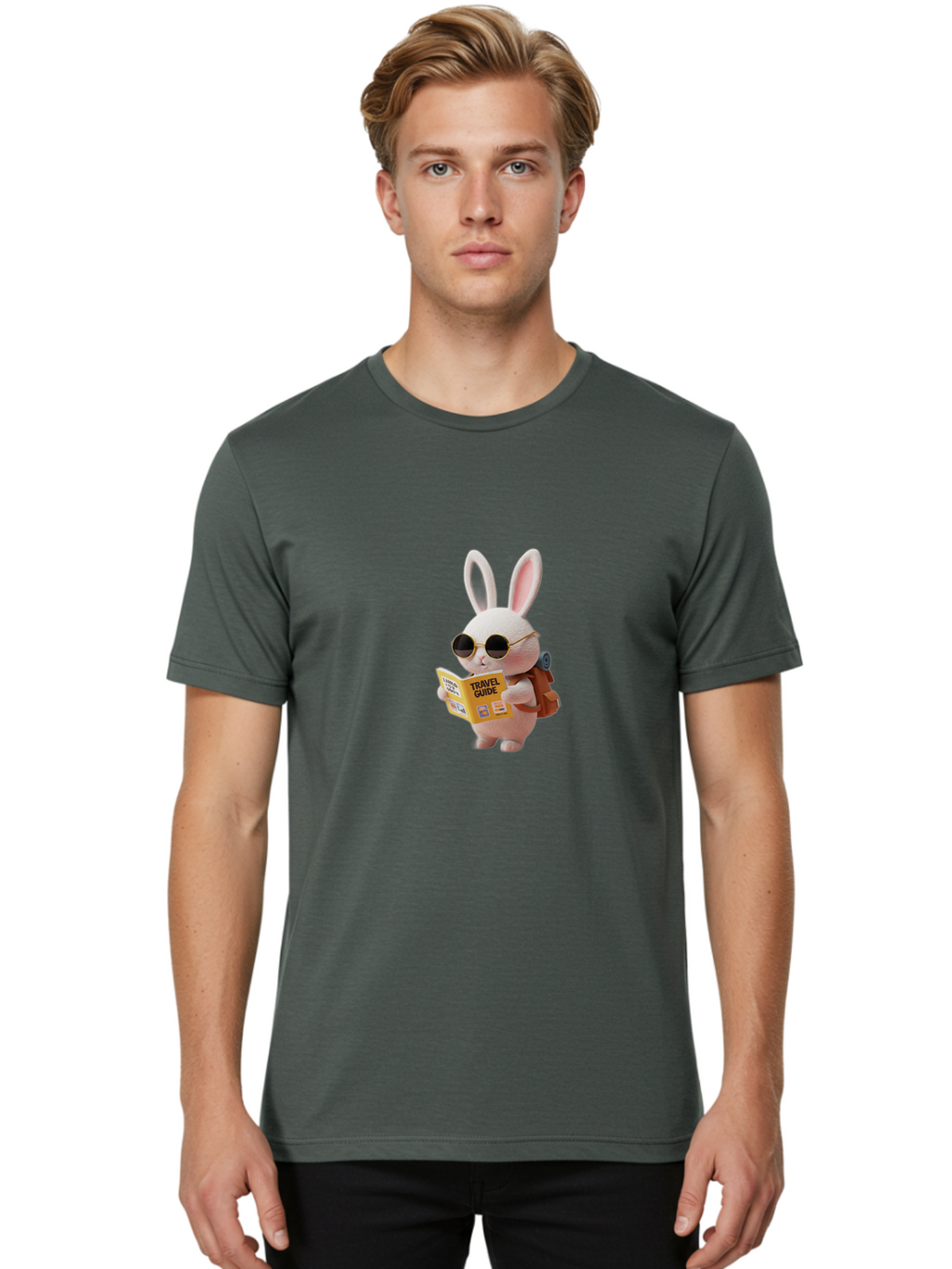 Travel-Guide-Rabbit Men'S Graphic Tee, 100% Cotton, Comfortable Casual Summer Wear, Machine Washable, Vintage Camera, Old Camera, Antique Camera, Black Camera, Classic Photography, Photography Equipment, Nostalgic Device, Film Camera, Baj825