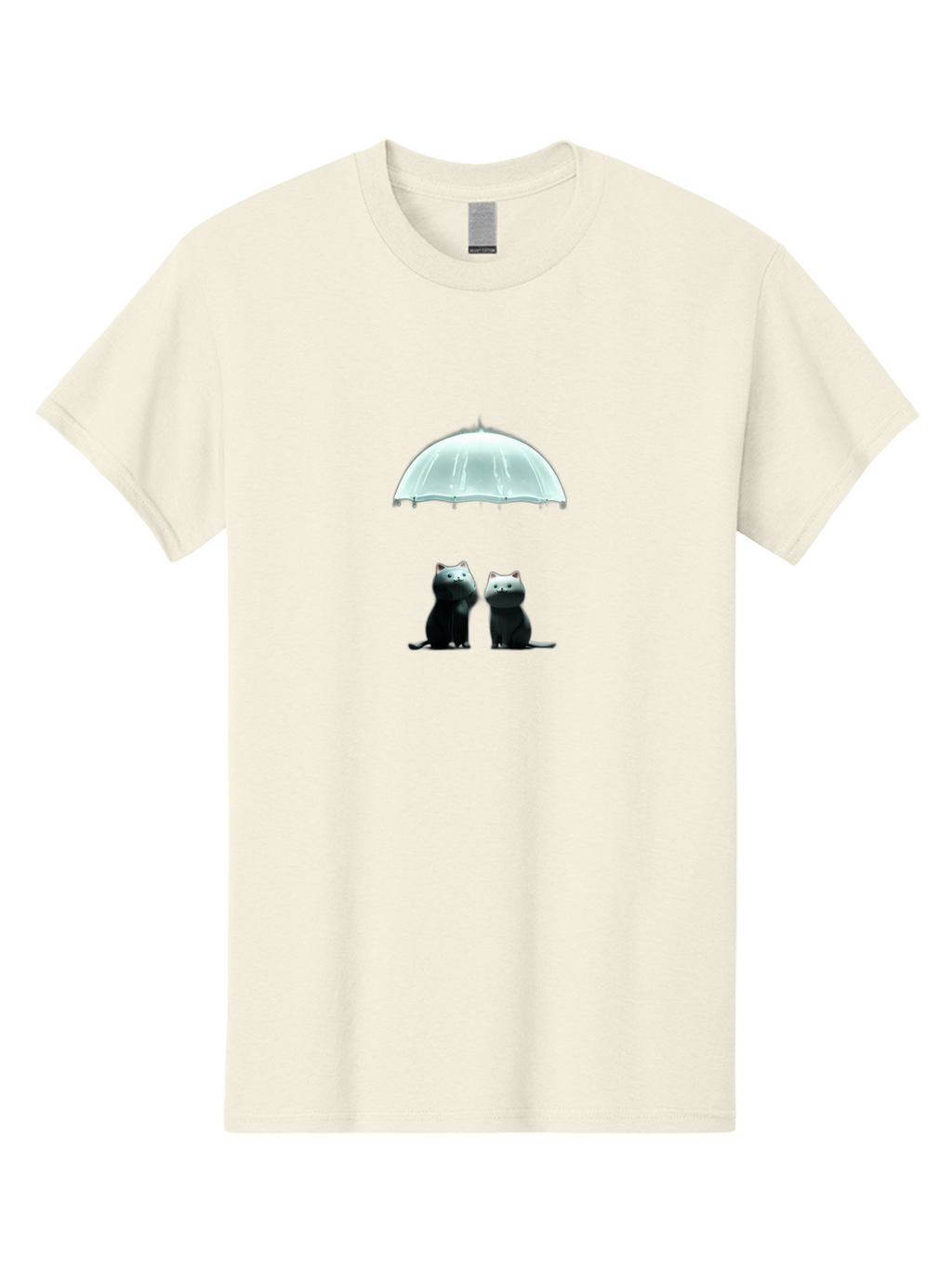 Two-Black-Cats-Under-Umbrella Men'S Graphic Tee, 100% Cotton, Comfortable Casual Summer Wear, Machine Washable, Vintage Camera, Old Camera, Antique Camera, Black Camera, Classic Photography, Photography Equipment, Nostalgic Device, Baj831