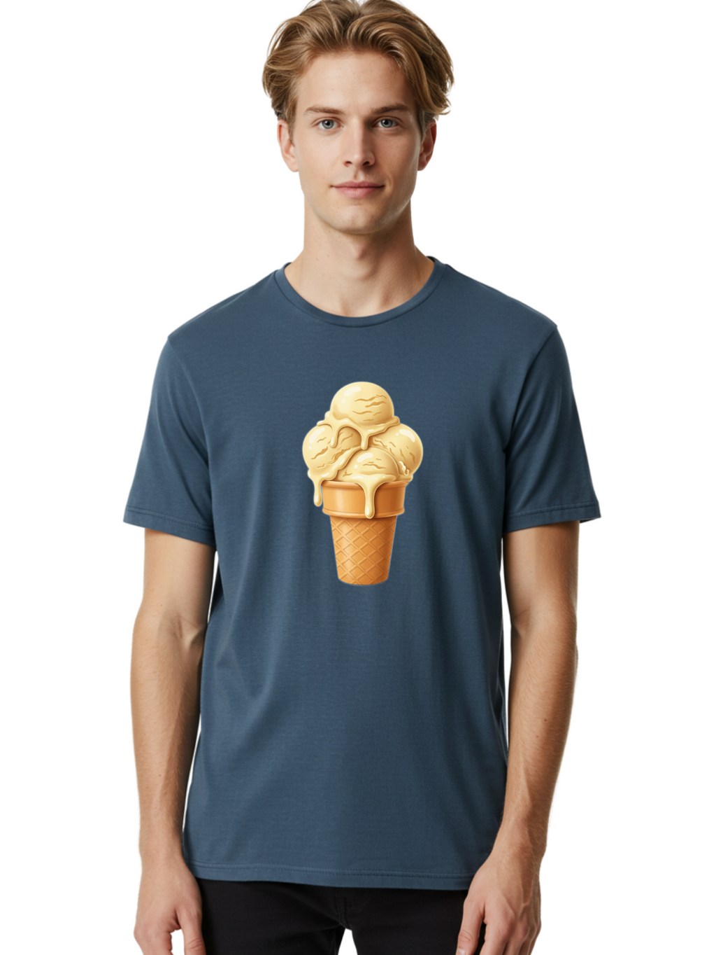 Vanilla-Ice-Cream Men'S Graphic Tee, 100% Cotton, Comfortable Casual Summer Wear, Machine Washable, Vintage Camera, Old Camera, Antique Camera, Black Camera, Classic Photography, Photography Equipment, Nostalgic Device, Film Camera, Camera Art Baj836