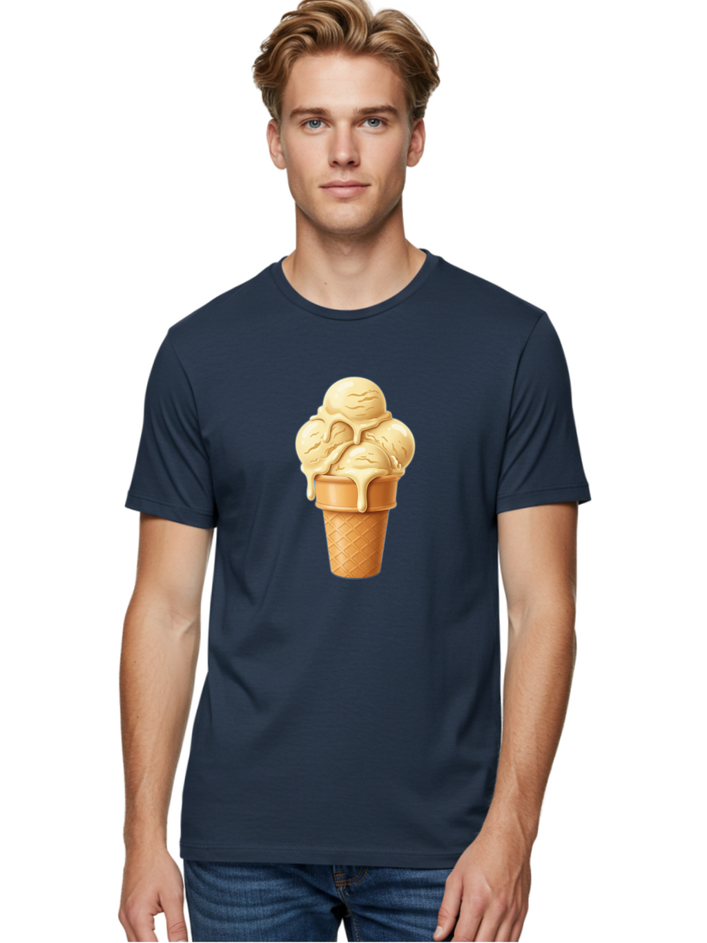 Vanilla-Ice-Cream Men'S Graphic Tee, 100% Cotton, Comfortable Casual Summer Wear, Machine Washable, Vintage Camera, Old Camera, Antique Camera, Black Camera, Classic Photography, Photography Equipment, Nostalgic Device, Film Camera, Camera Art Baj836